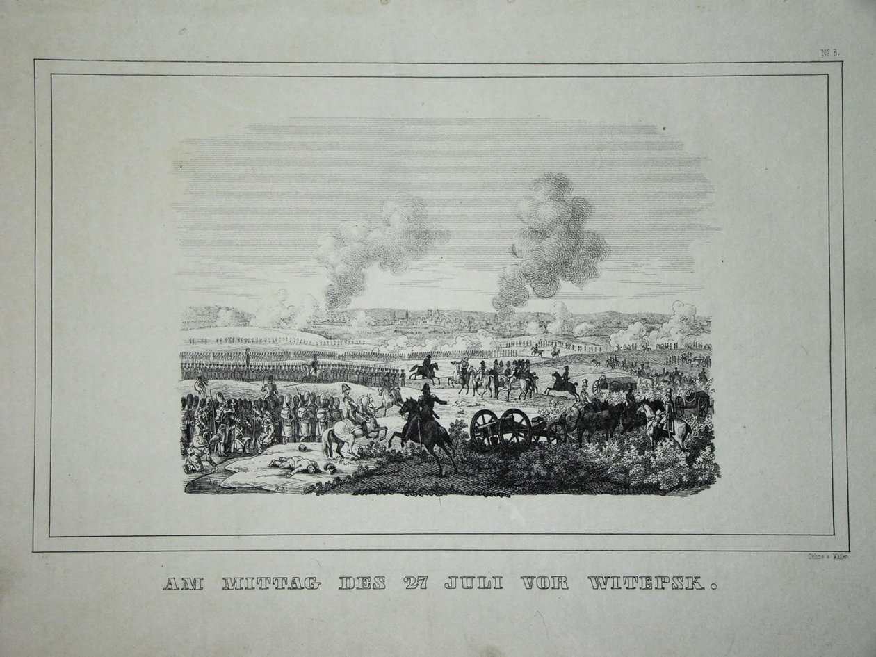 Bitwa wojsk rosyjskich z kawalerią francuską pod Ostrownem 25-26 lipca 1812 r. autorstwa Unbekannt