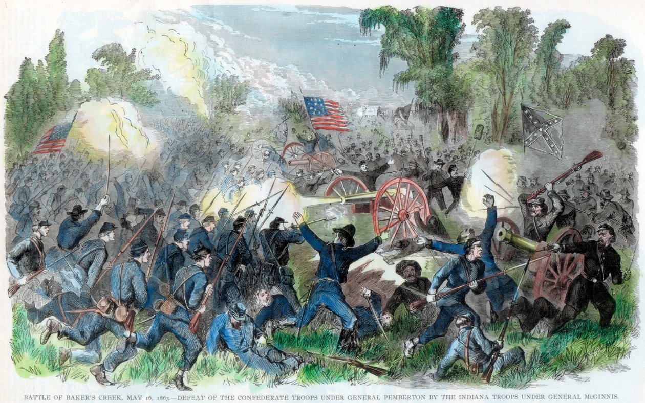 Bitwa pod Bakers Creek, Mississippi, wojna secesyjna, 16 maja 1863 r autorstwa Unbekannt