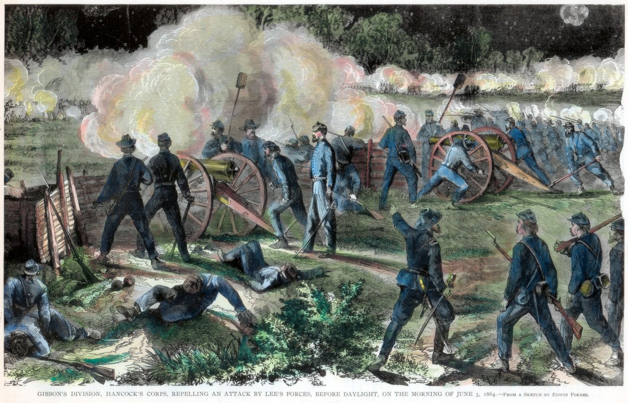 Bitwa o Cold Harbor, Wirginia, wojna secesyjna, 3 czerwca 1864 r autorstwa Unbekannt