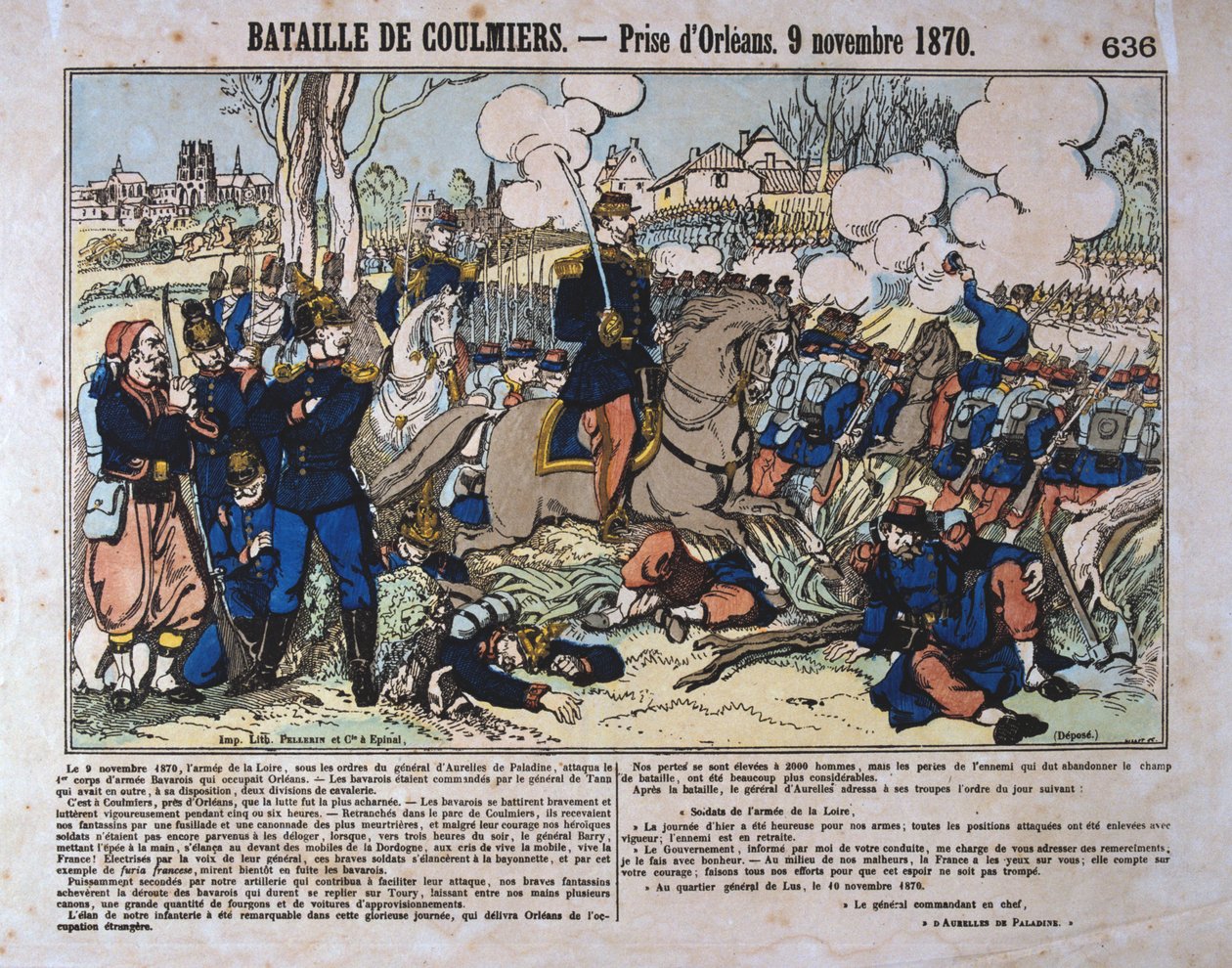 Bitwa pod Coulmiers, wojna francusko-pruska, 9 listopada 1870 autorstwa Unbekannt