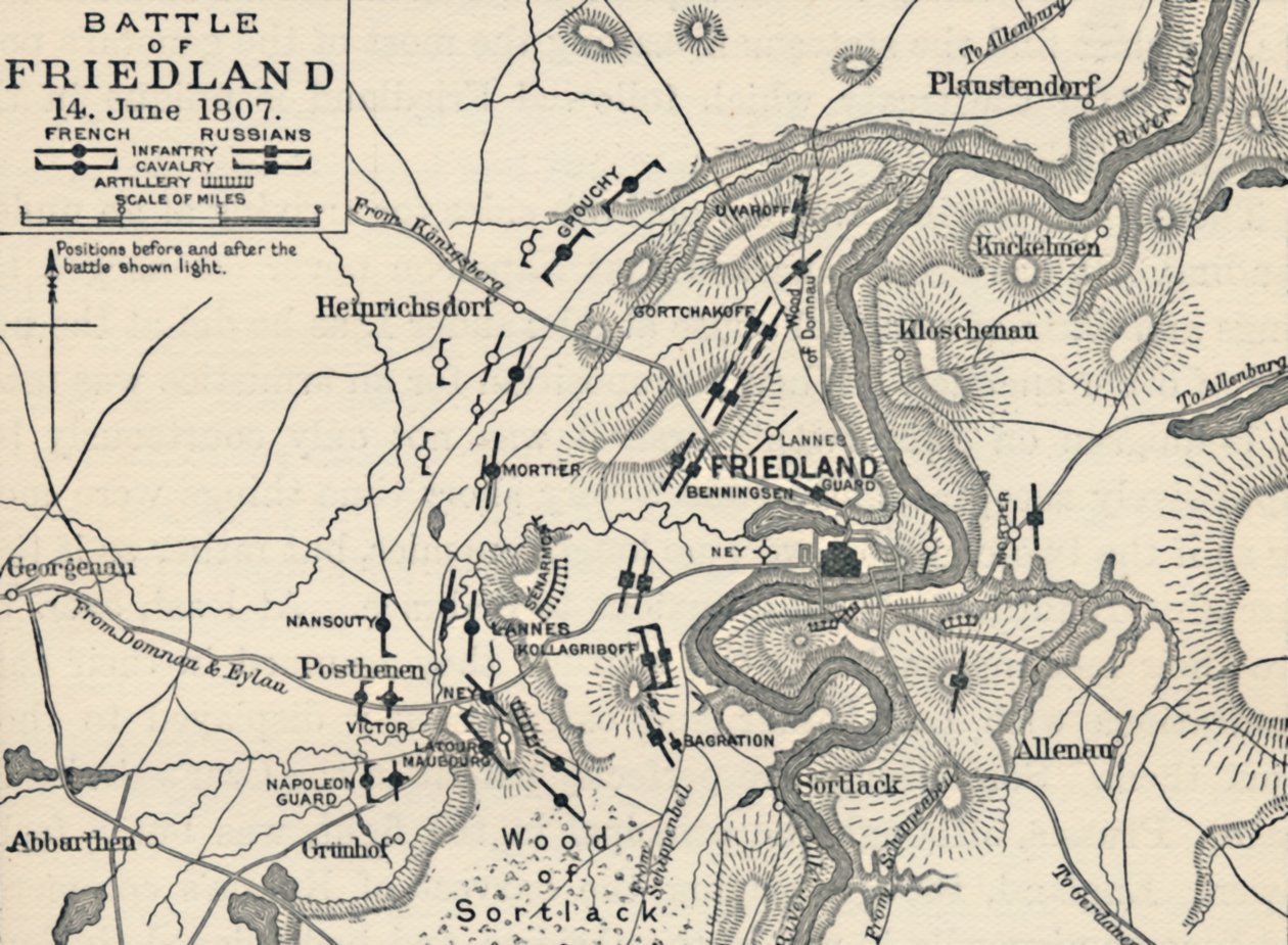 Bitwa pod Friedlandem, 14 czerwca 1807, 1896 autorstwa Unbekannt