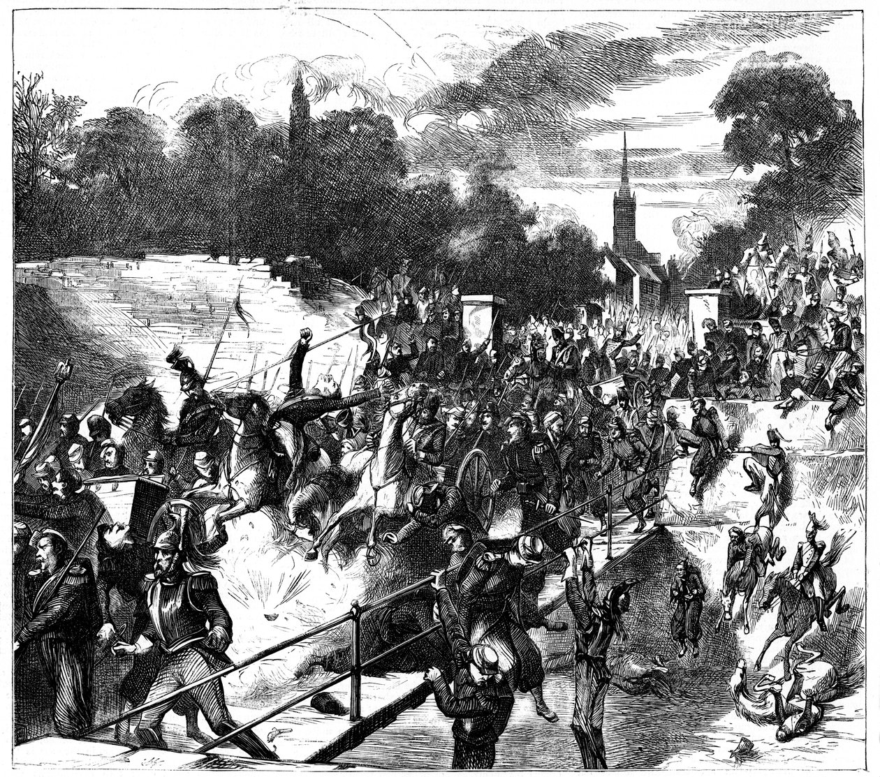 Bitwa pod Sedanem, Francja, wojna francusko-pruska, 1 września 1870 c1880 autorstwa Unbekannt