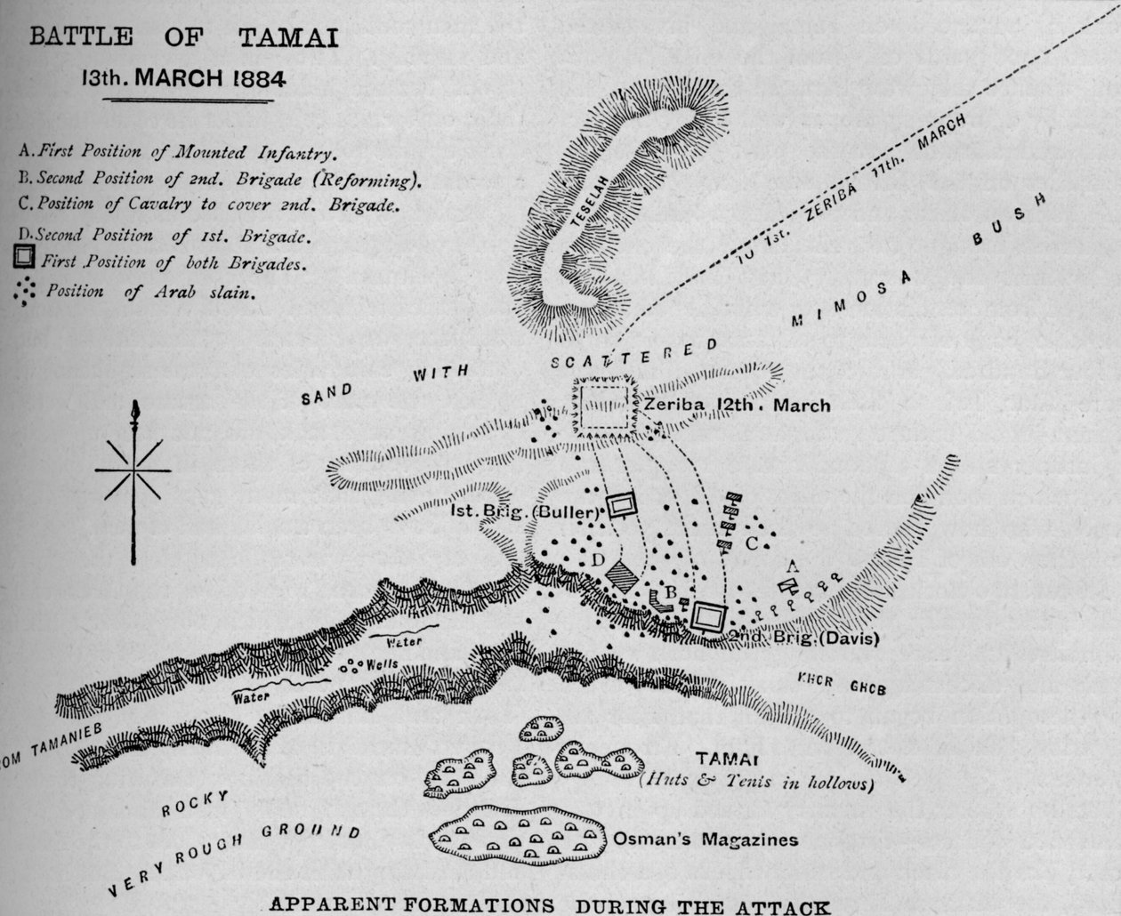 Bitwa pod Tamai: Plan, 1902 autorstwa Unbekannt