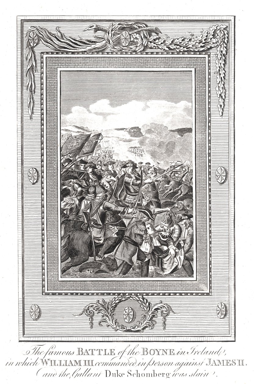 Bitwa pod Boyne, 1690 autorstwa Unbekannt