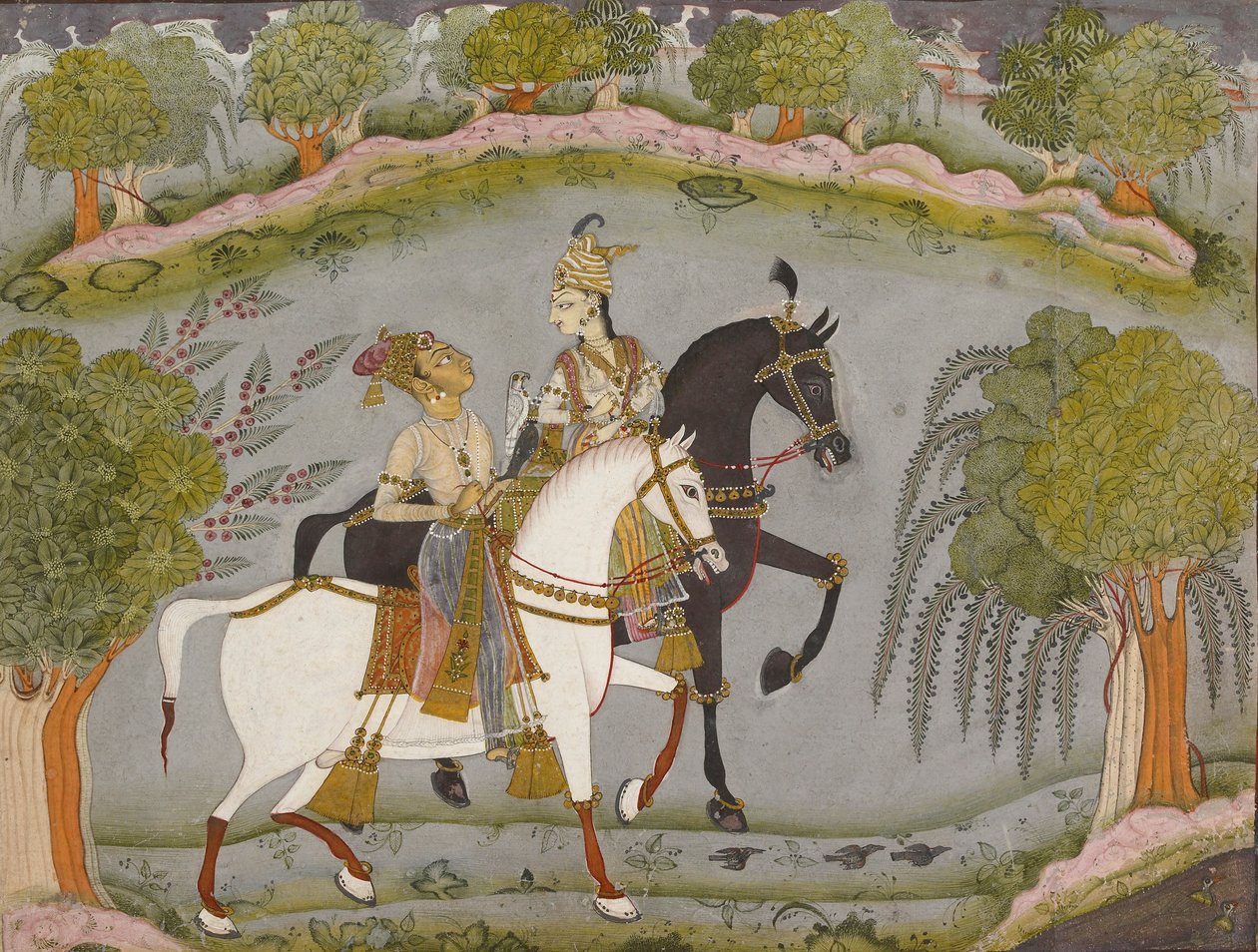 Baz Bahadur i Rupmati, c1720 autorstwa Unbekannt