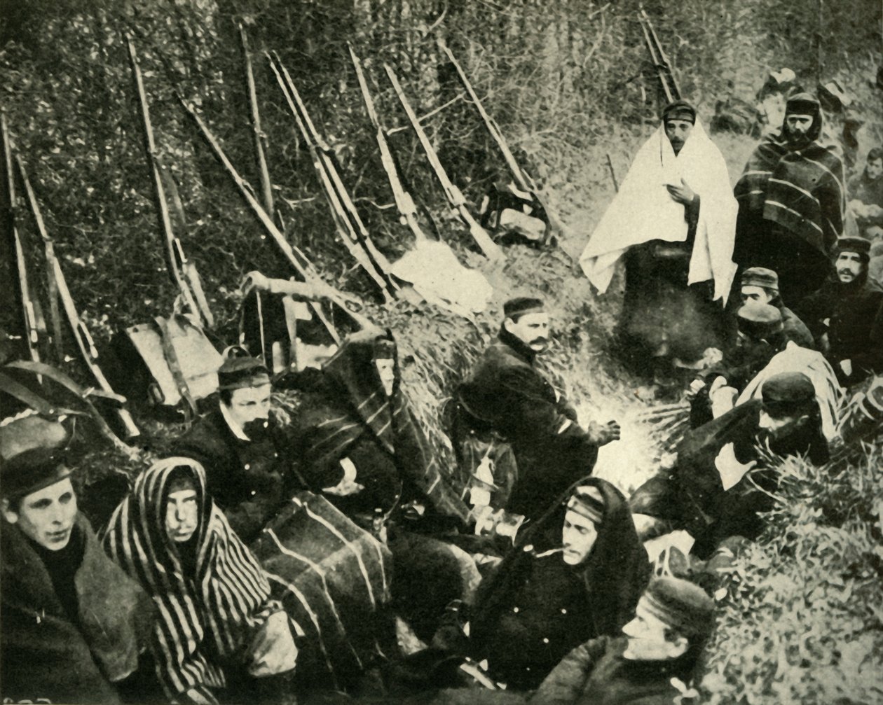 Żołnierze belgijscy w okopach, I wojna światowa, 1914, ok. 1920. autorstwa Unbekannt