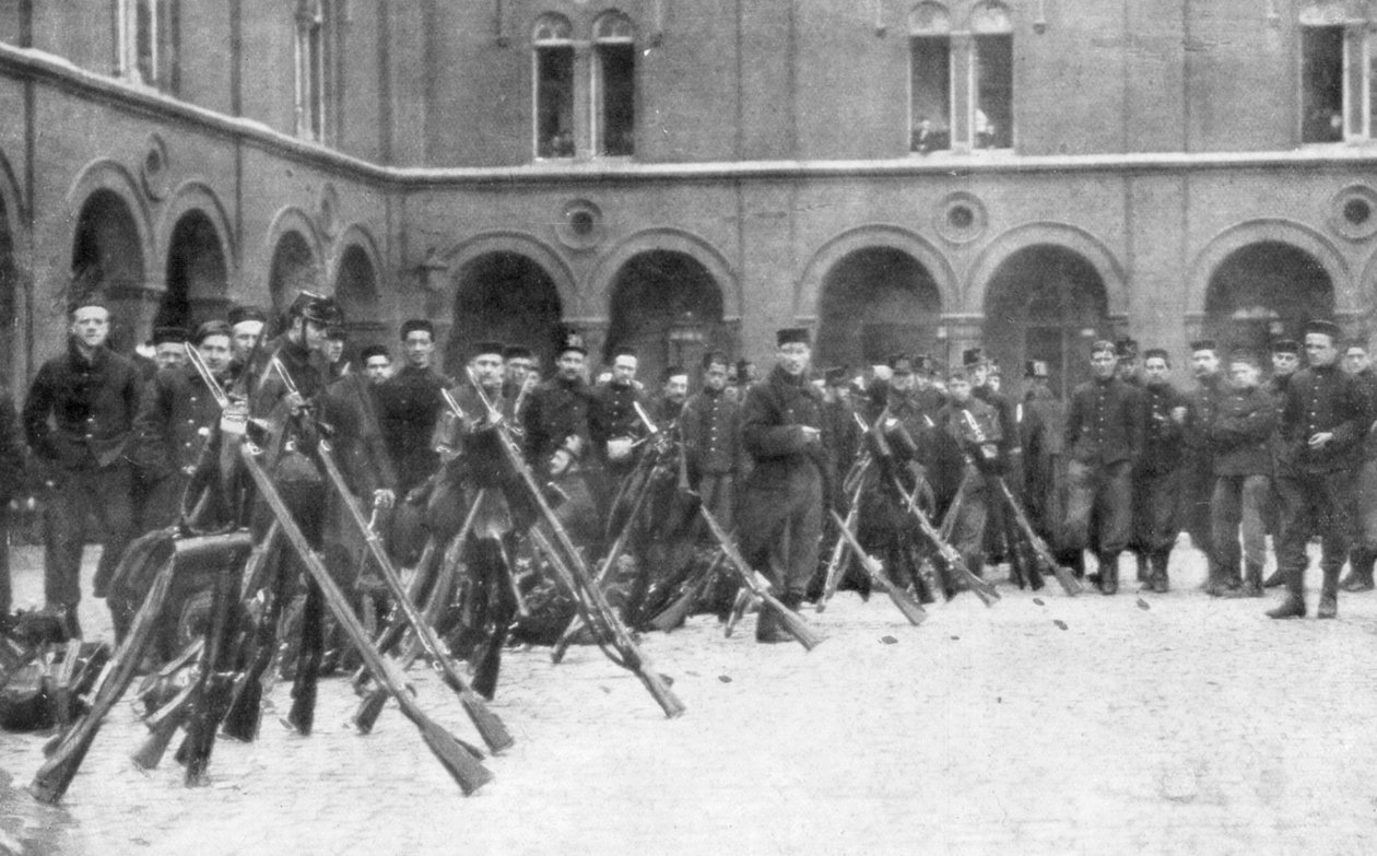 Belgijscy żołnierze 9. Mieszanej Brygady, Bitwa pod Liege, Belgia, 5-16 sierpnia 1914 autorstwa Unbekannt