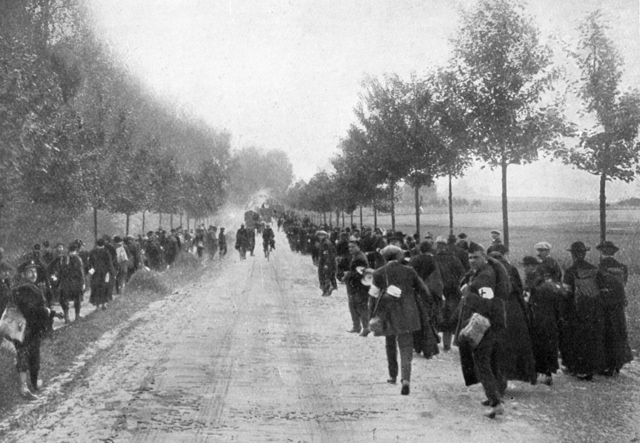 Belgowie uciekający z Termondy, I wojna światowa, 1914, 1920 autorstwa Unbekannt