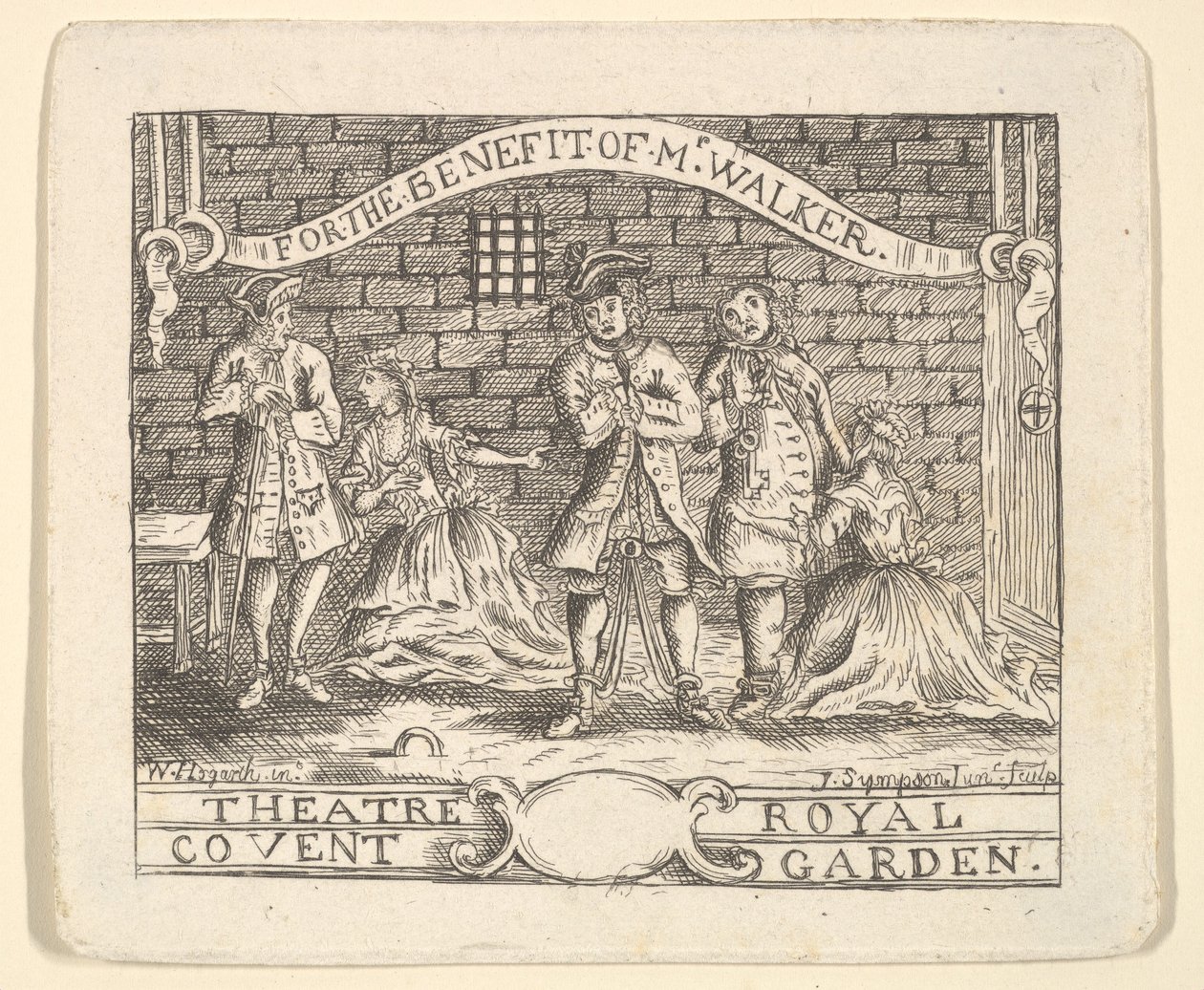 Bilet zasiłkowy dla Walkera, ca. 1735. autorstwa Unbekannt