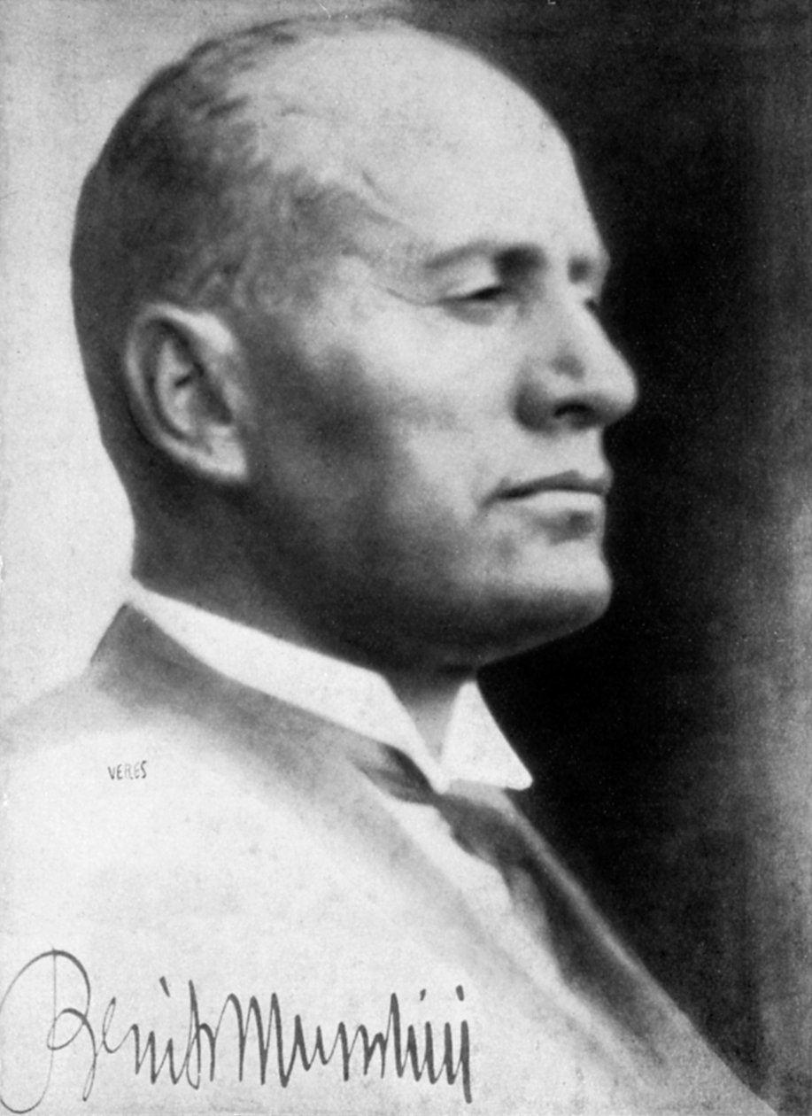 Benito Mussolini, włoski faszystowski dyktator, ok. 1930 autorstwa Unbekannt