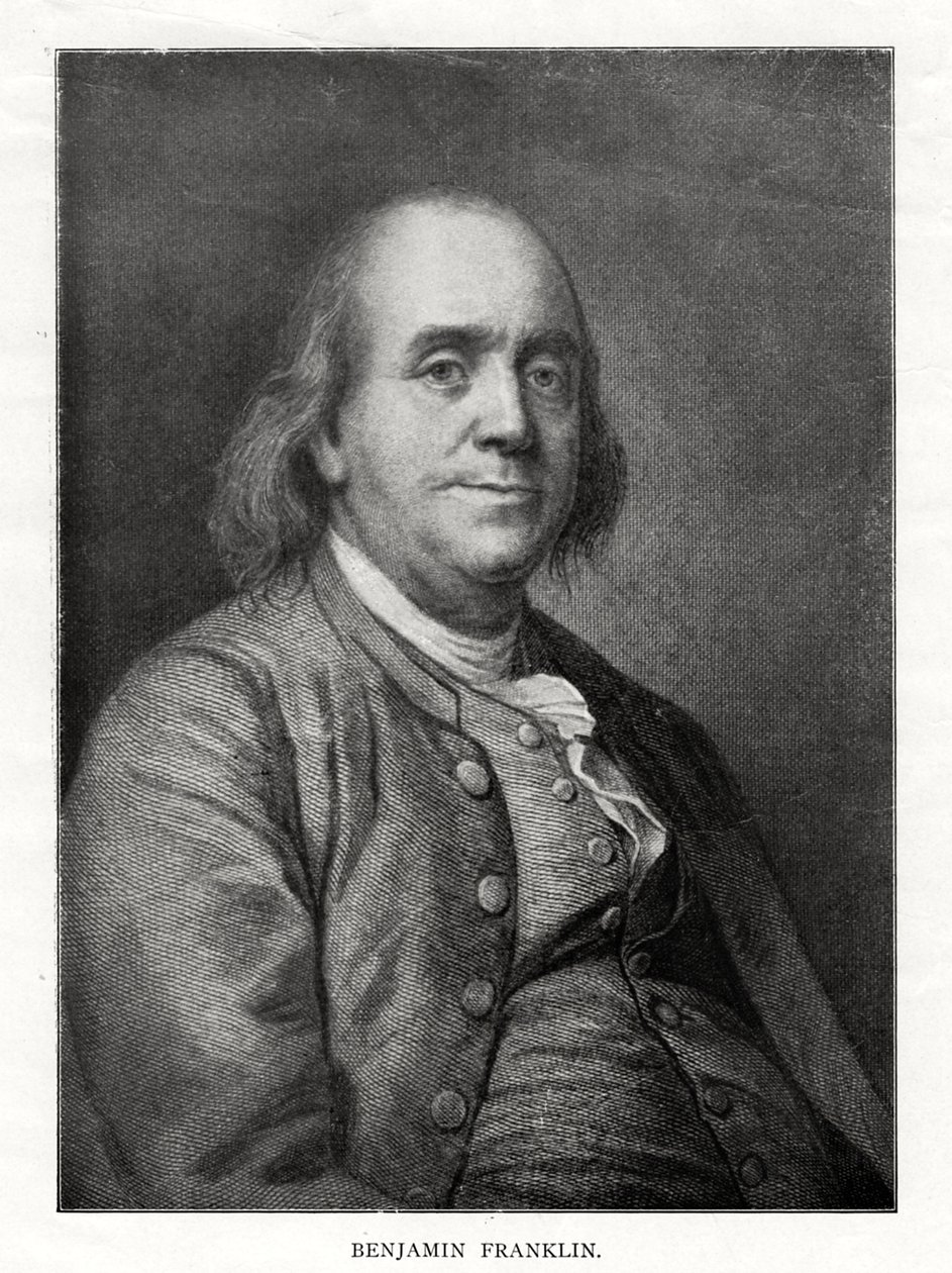 Benjamin Franklin, amerykański mąż stanu, drukarz i naukowiec, XX wiek autorstwa Unbekannt