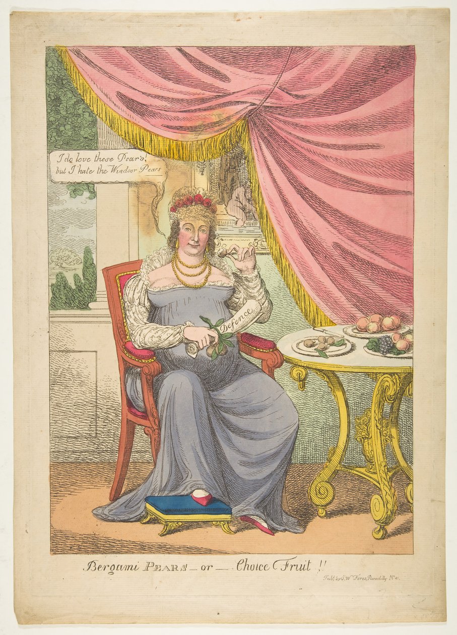 Gruszki Bergami, czyli Wybór Owoce, październik 1820 r. autorstwa Unbekannt