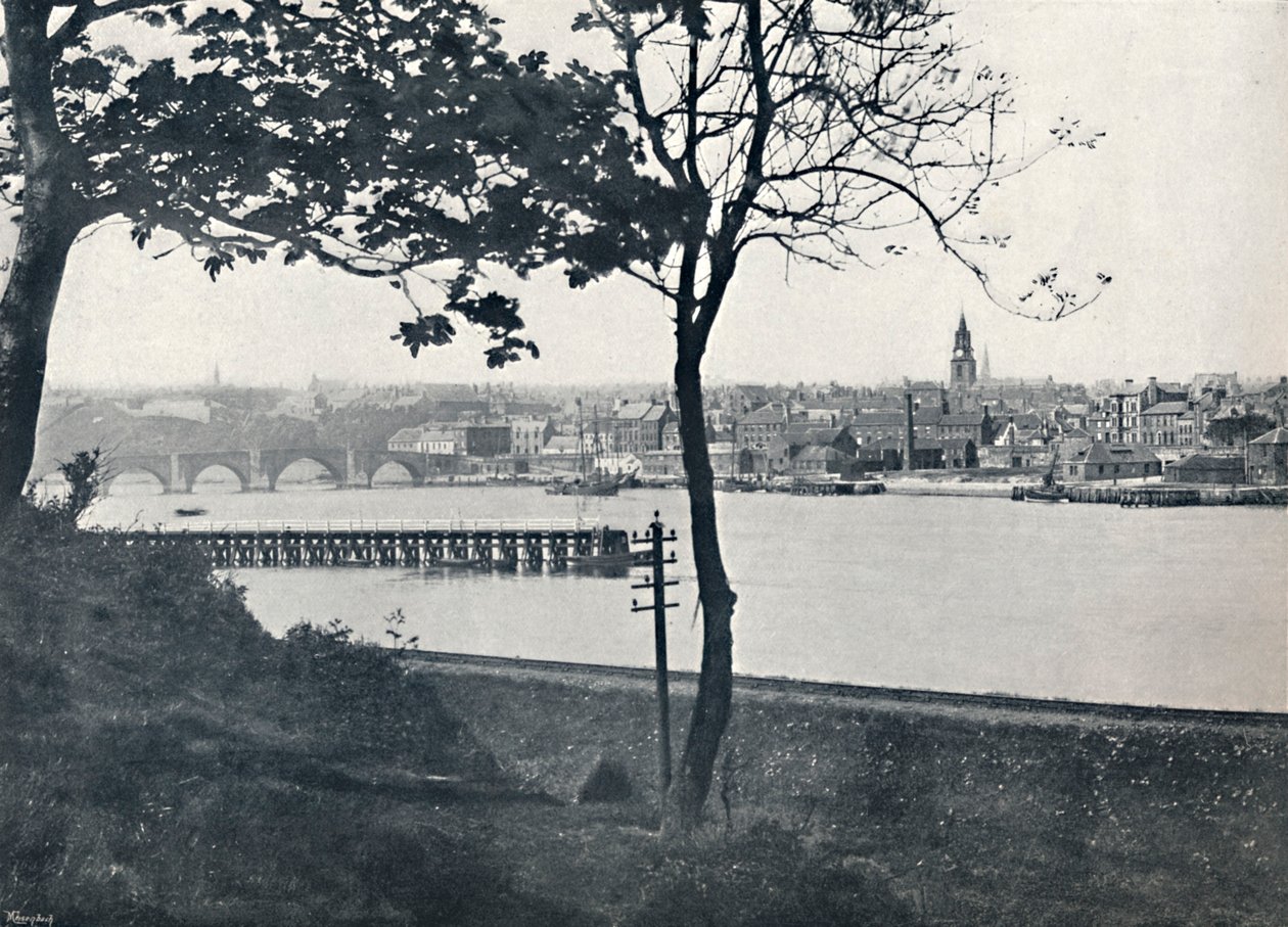Berwick - Ze Spittal, pokazujący most Berwick, 1895 autorstwa Unbekannt
