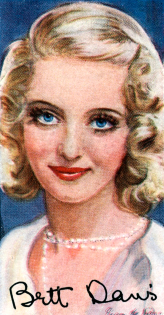 Bette Davis, 1908-1989, dwukrotna nagrodzona Oscarem amerykańska aktorka, XX wiek autorstwa Unbekannt