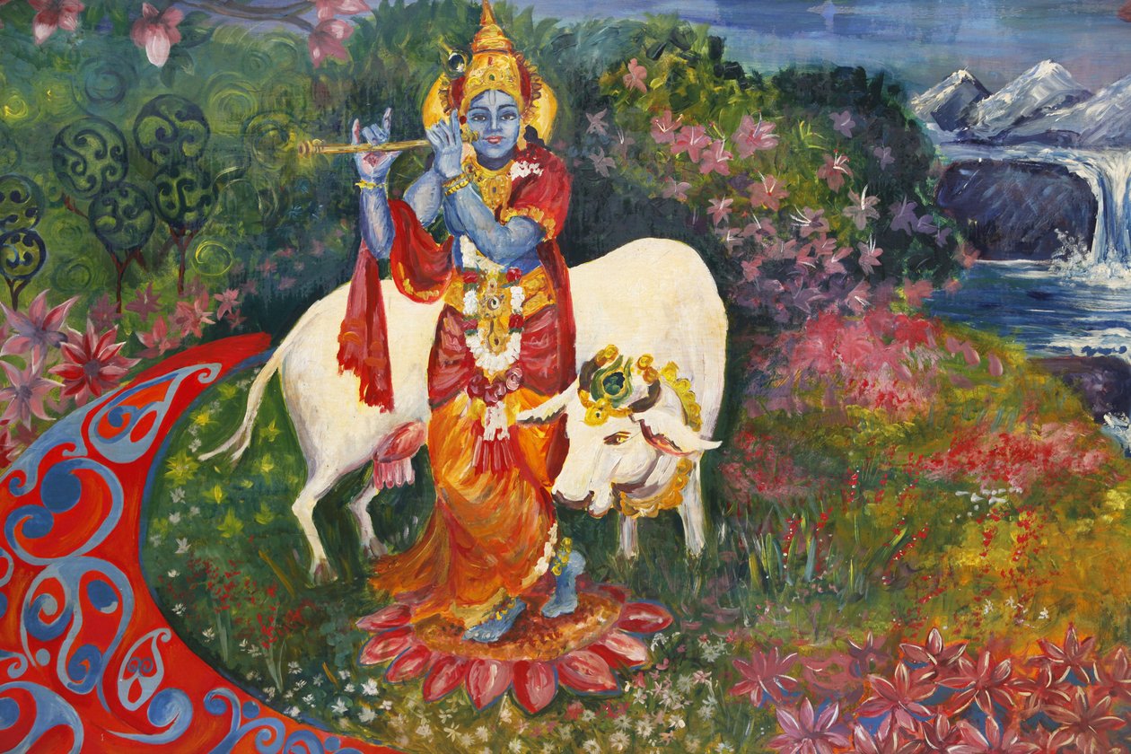 Bhaktivedanta Manor Obraz przedstawiający Krisznę i krowę, Watford, Grande-Bretagne autorstwa Unbekannt