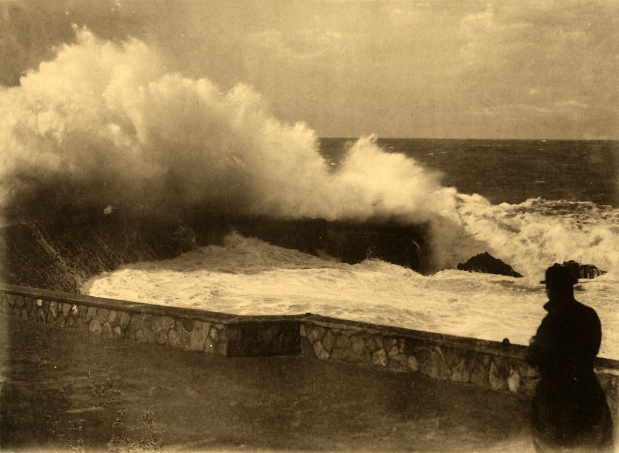 Biarritz - Efekt fali na zaporze Rocher de la Vierge, ok. 1930. autorstwa Unbekannt