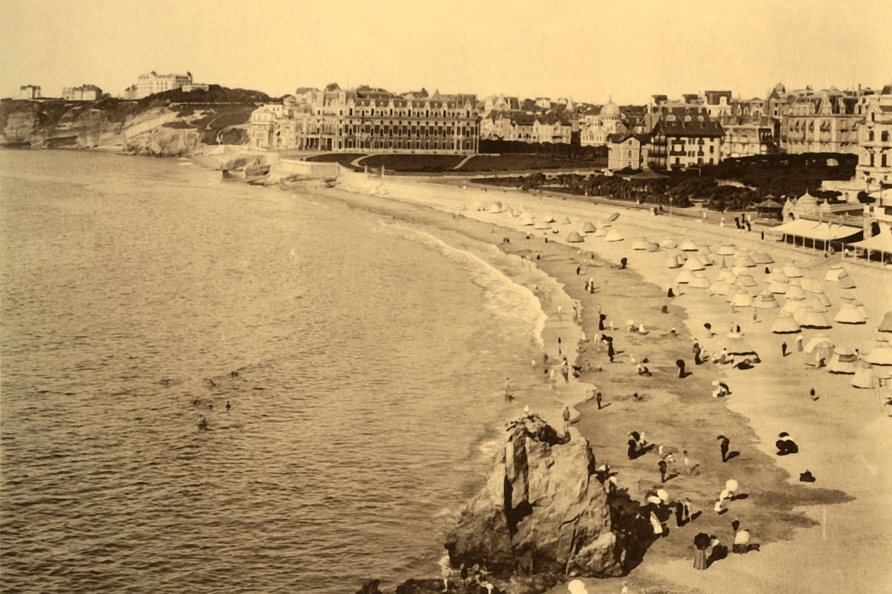 Biarritz - Wielka Plaża, ok. 1930. autorstwa Unbekannt