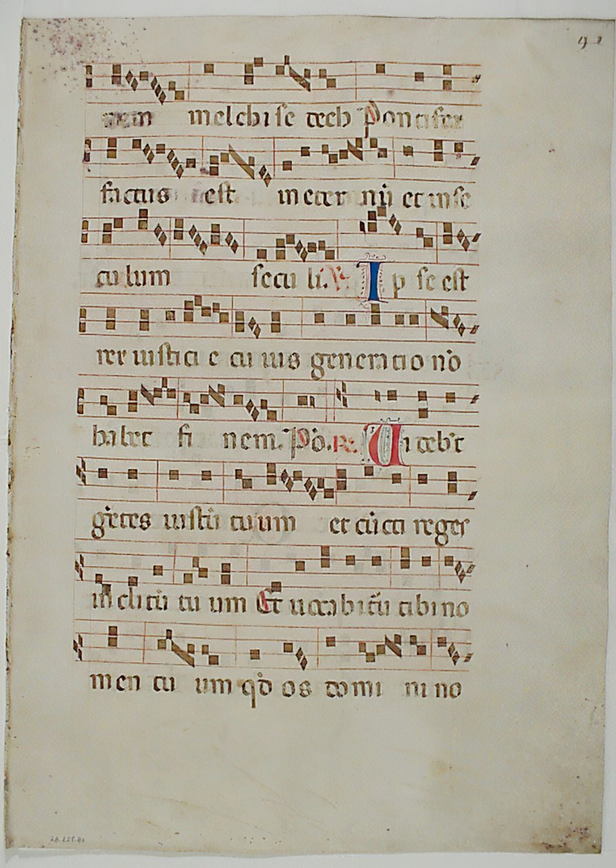 Bifolium z antyfonarza, włoski, XIV w. . autorstwa Unbekannt
