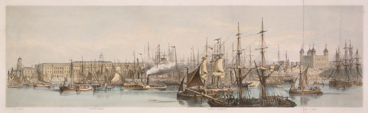 Billingsgate, Custom House i Tower of London autorstwa Unbekannt
