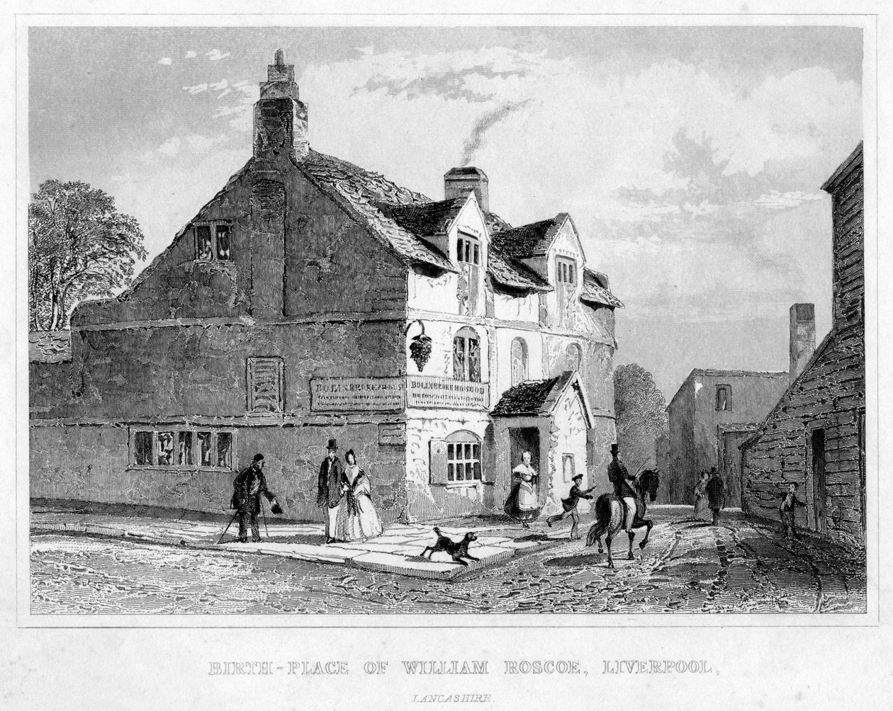 Miejsce urodzenia Williama Roscoe, Liverpool, Lancashire, XIX wiek autorstwa Unbekannt