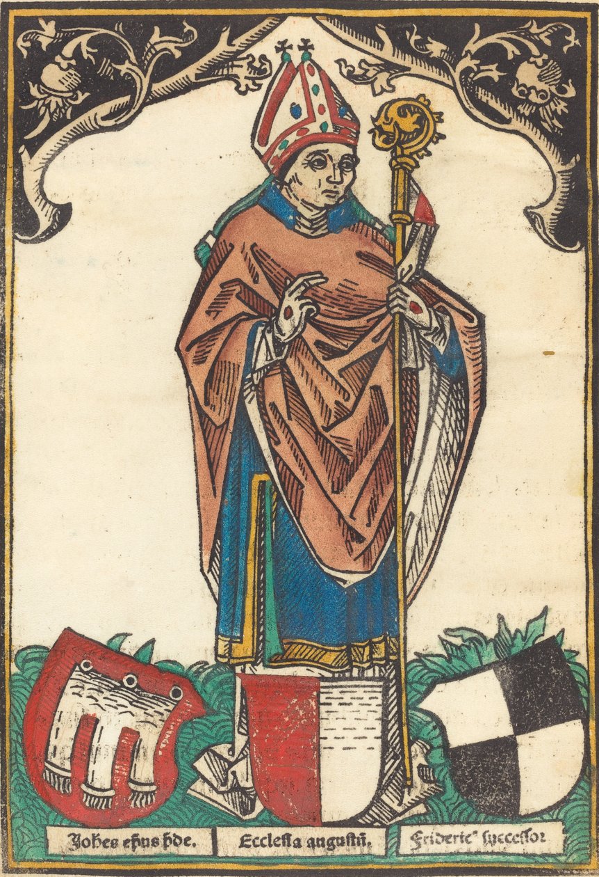 Biskup Augsburga z Trzema Herbami, ca. 1485. autorstwa Unbekannt