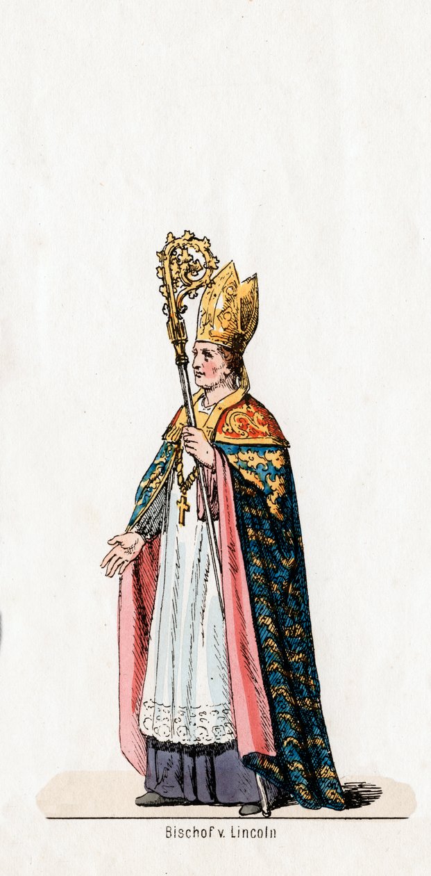 Bishop of Lincoln, projekt kostiumów do sztuki Szekspira Henryk VIII, XIX w. autorstwa Unbekannt