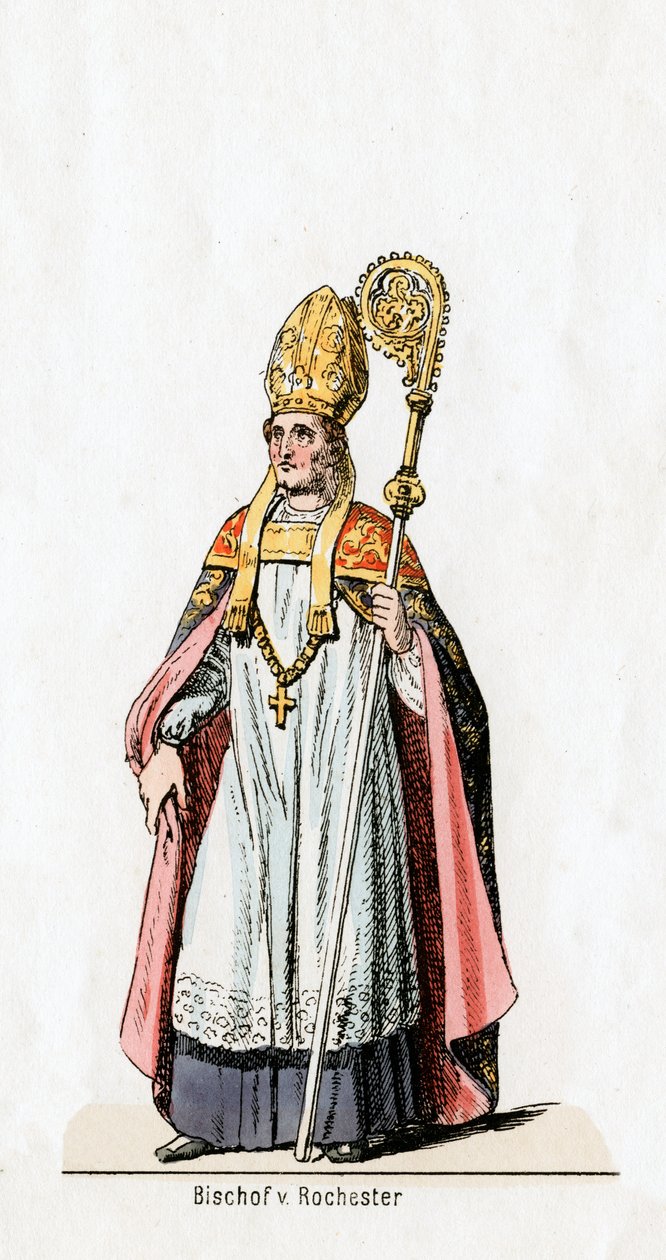 Biskup Rochester, projekt kostiumu do sztuki Szekspira, Henryk VIII, XIX w. autorstwa Unbekannt