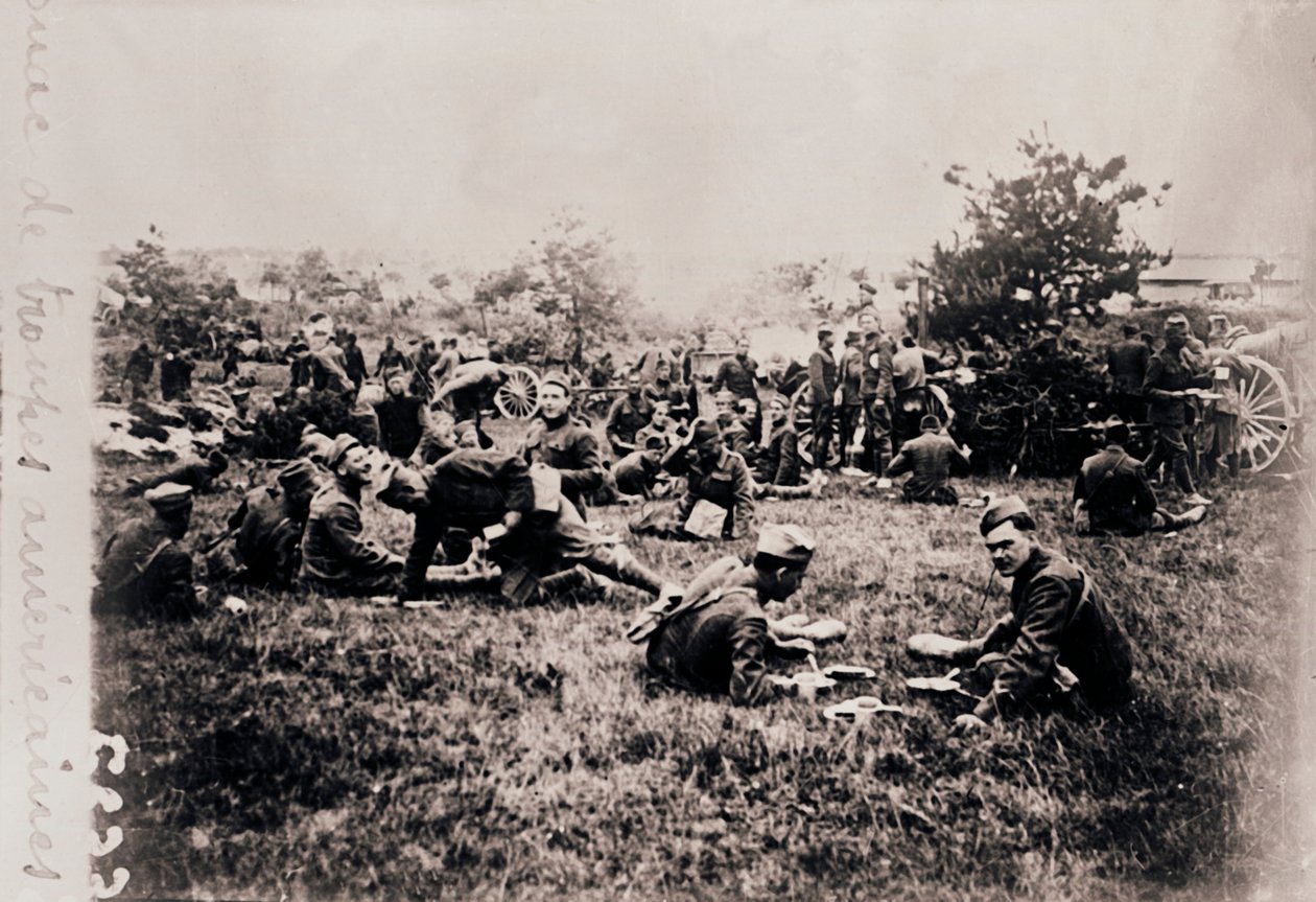 Biwak wojsk amerykańskich, c1914-c1918 autorstwa Unbekannt