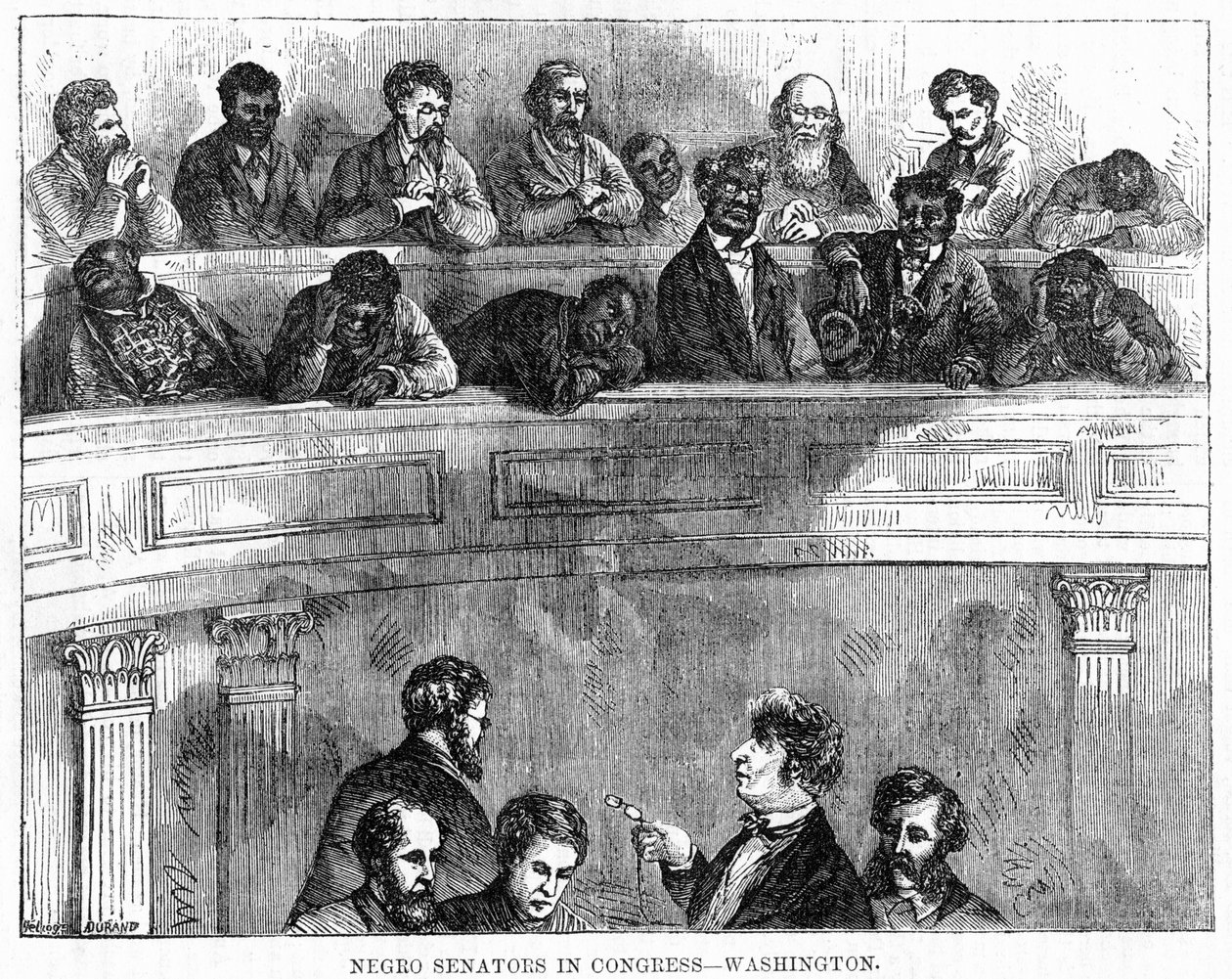 Czarni senatorowie w Kongresie - Waszyngton, 1868 autorstwa Unbekannt
