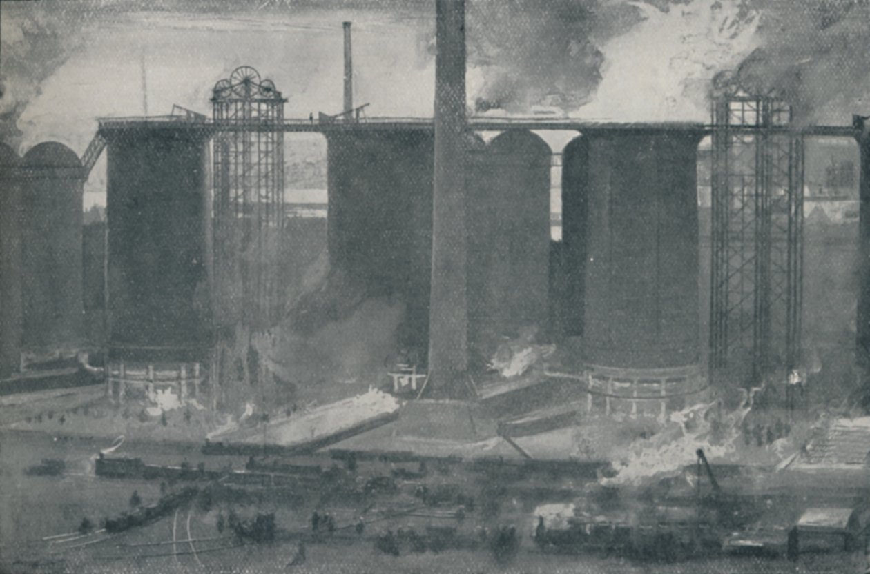 Wielkie piece w Bell Bros. Iron Works, Middlesborough, 1910 autorstwa Unbekannt