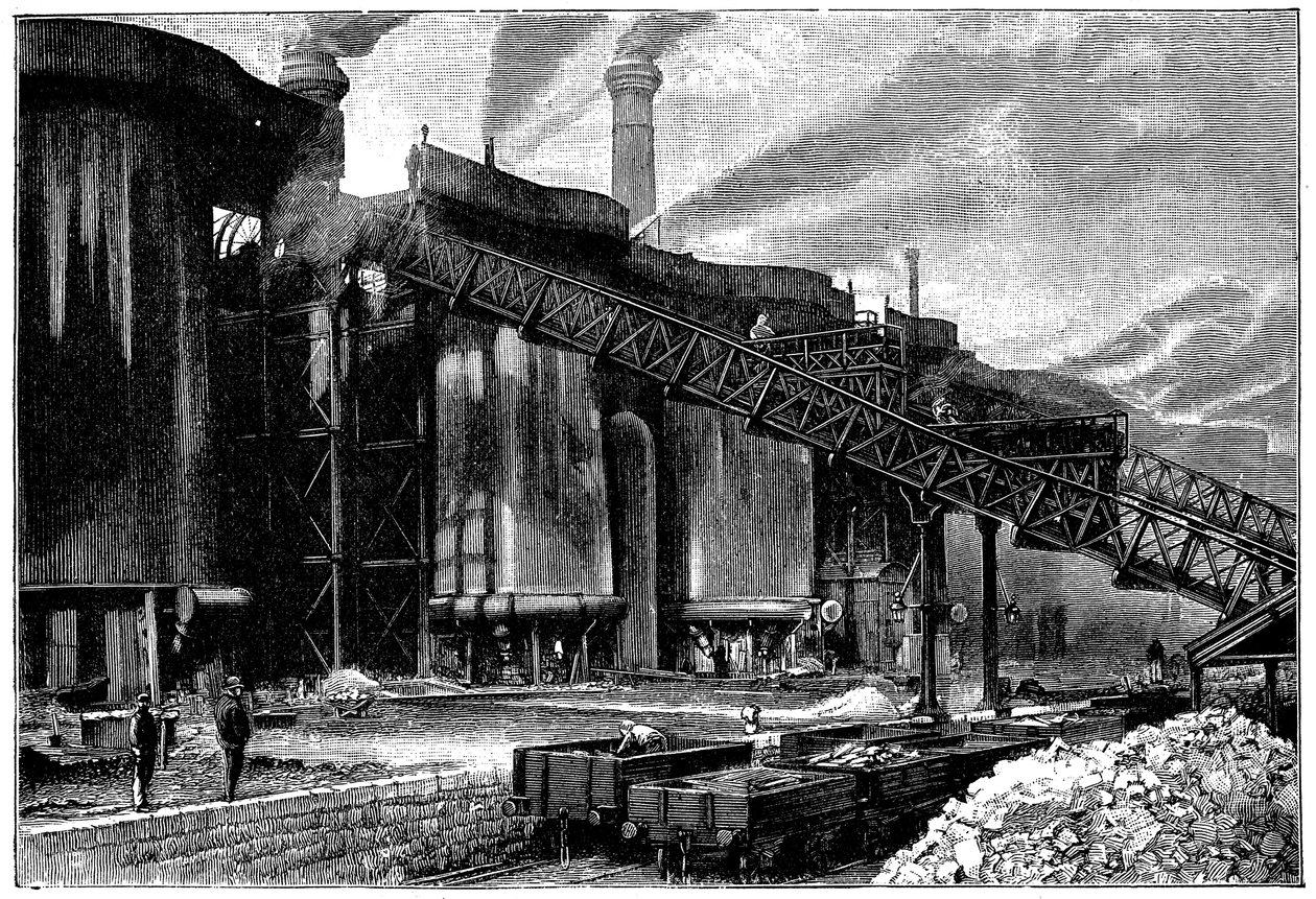 Wielkie piece, Barrow Hematyt Iron and Steel Company, Barrow in Furness, Cumbria, 1890 autorstwa Unbekannt