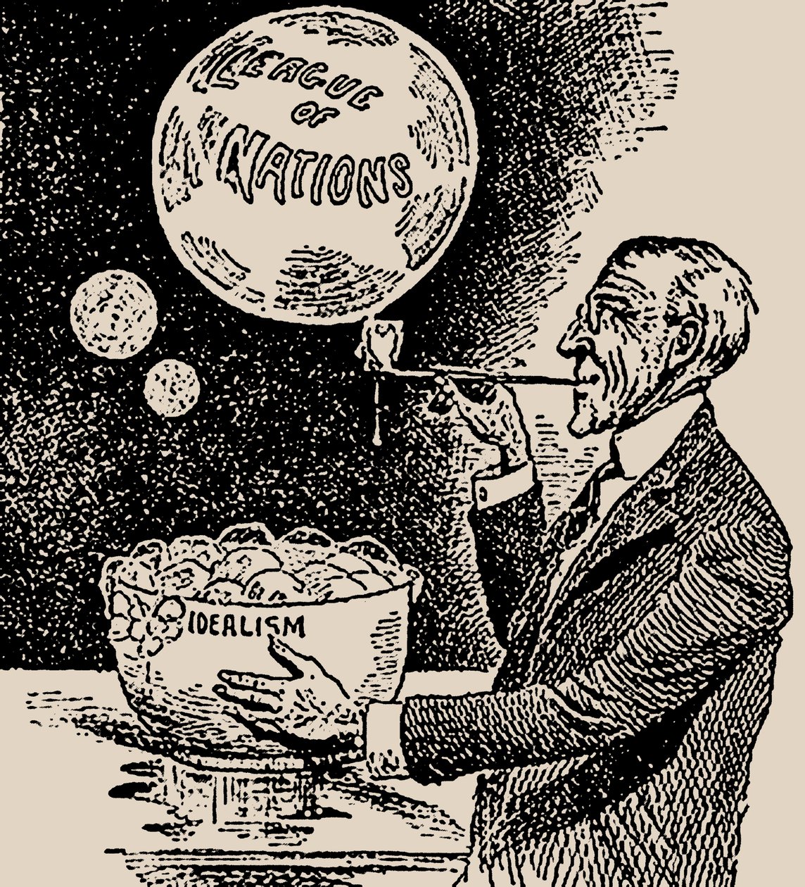 Puszczać bańki. Woodrow Wilson i Liga Narodów, 1919. autorstwa Unbekannt