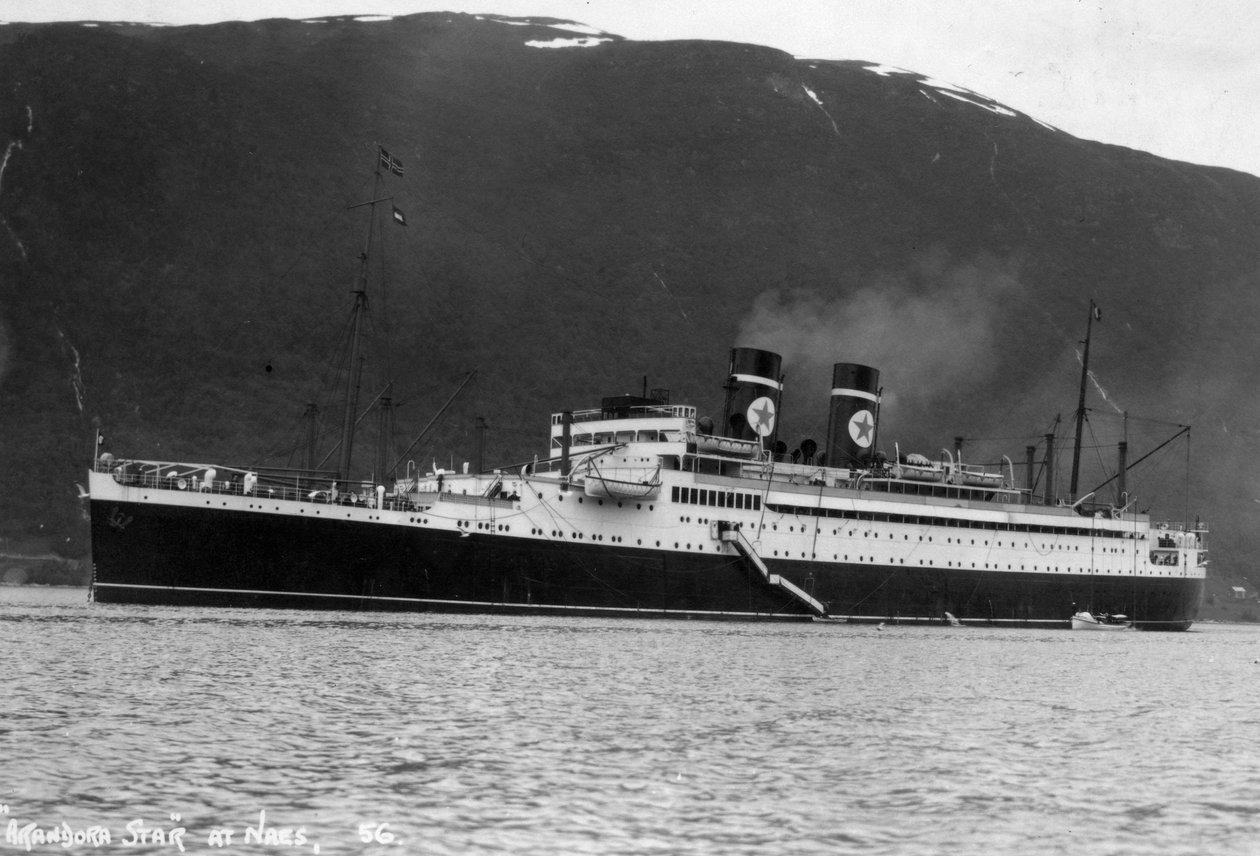 Statek wycieczkowy Blue Star Line SS Arandora Star, Norwegia, c1927-c1939 autorstwa Unbekannt