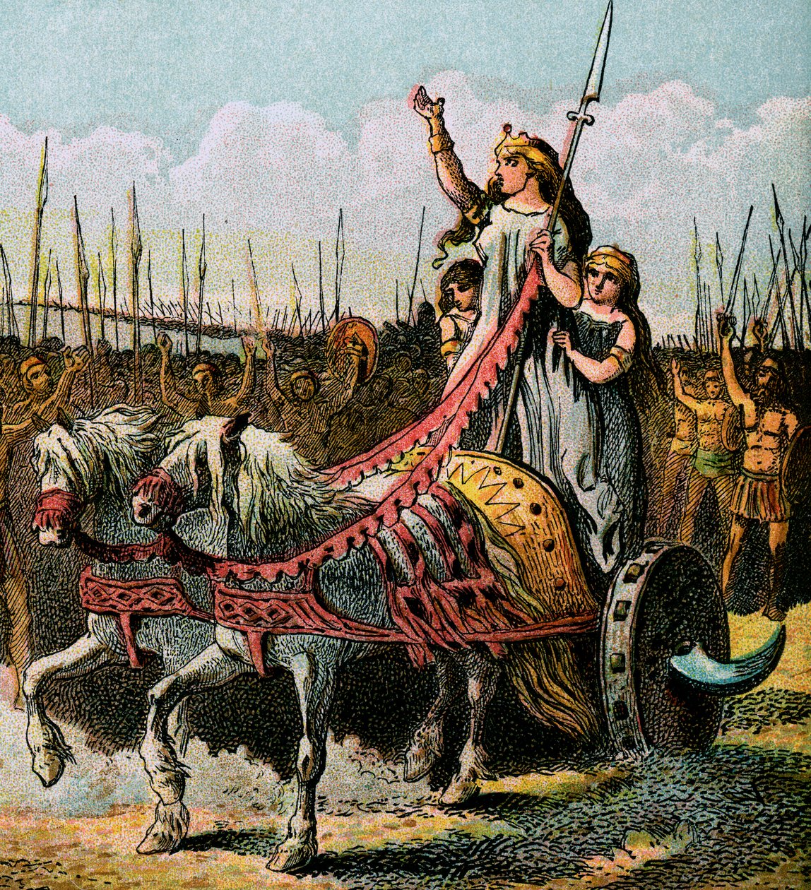 Boadicea i jej armia, ok. 1850 r. autorstwa Unbekannt