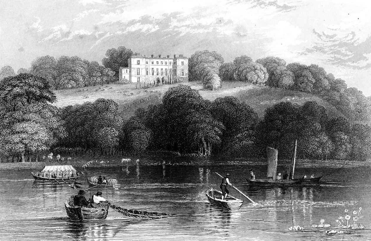 Pływanie łodzią po Tamizie w pobliżu Henley, Oxfordshire, 1830 autorstwa Unbekannt