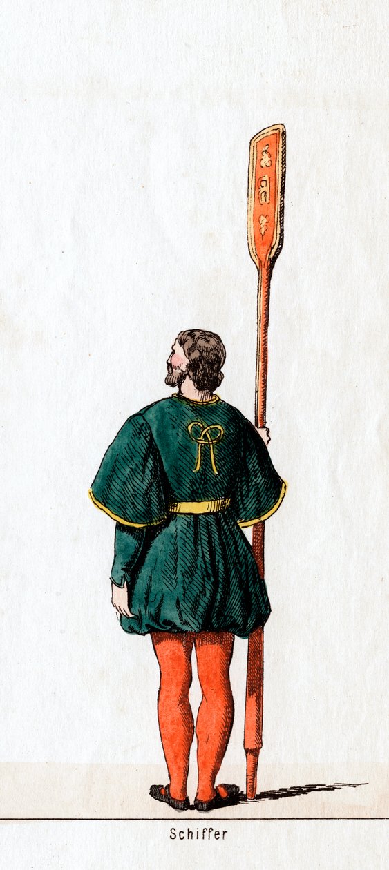 Przewoźnik, projekt kostiumu do sztuki Szekspira, Henryk VIII, XIX w. autorstwa Unbekannt