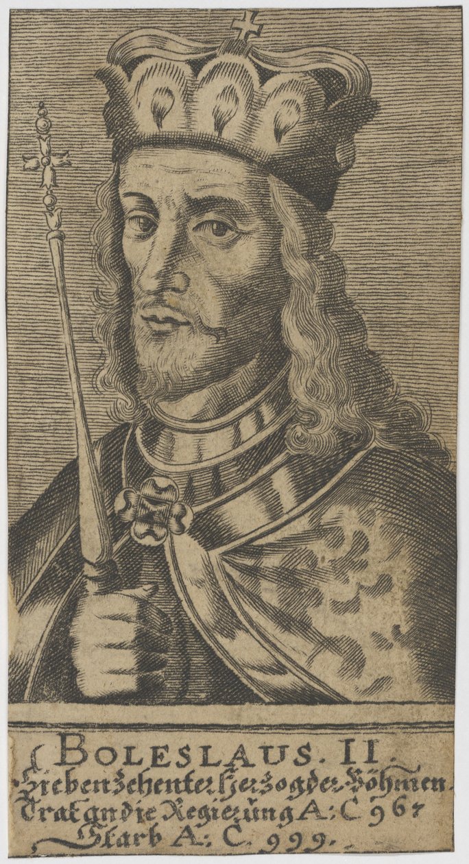 Bolesław II Pobożny, książę czeski. autorstwa Unbekannt