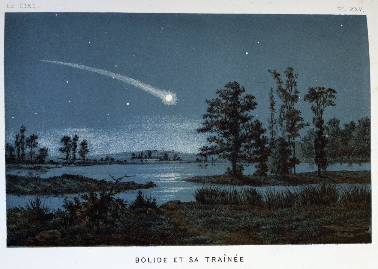 Bolide i jego pociąg, 1870 autorstwa Unbekannt