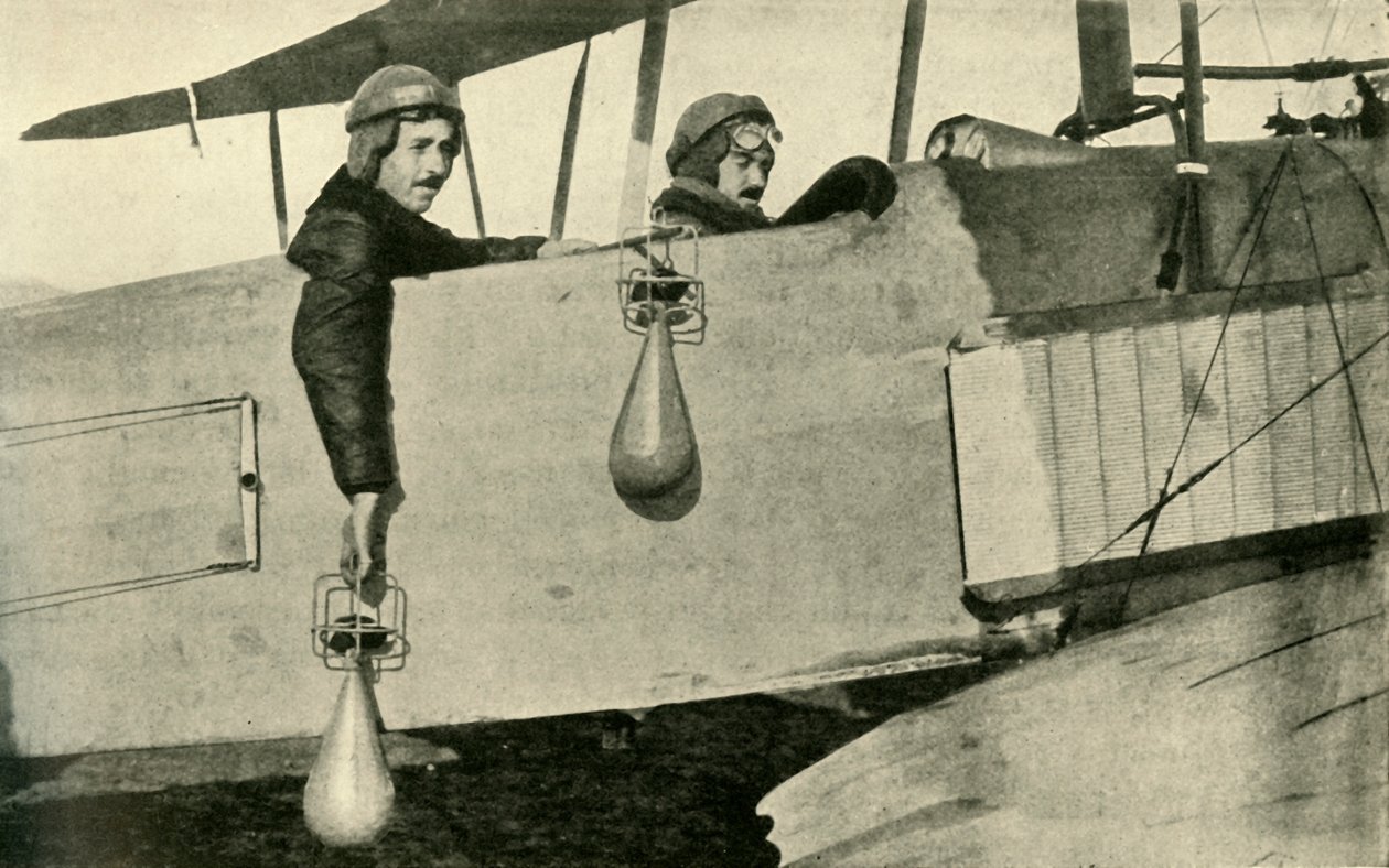 Zrzuty bomb, 1914-1918, c1920. autorstwa Unbekannt