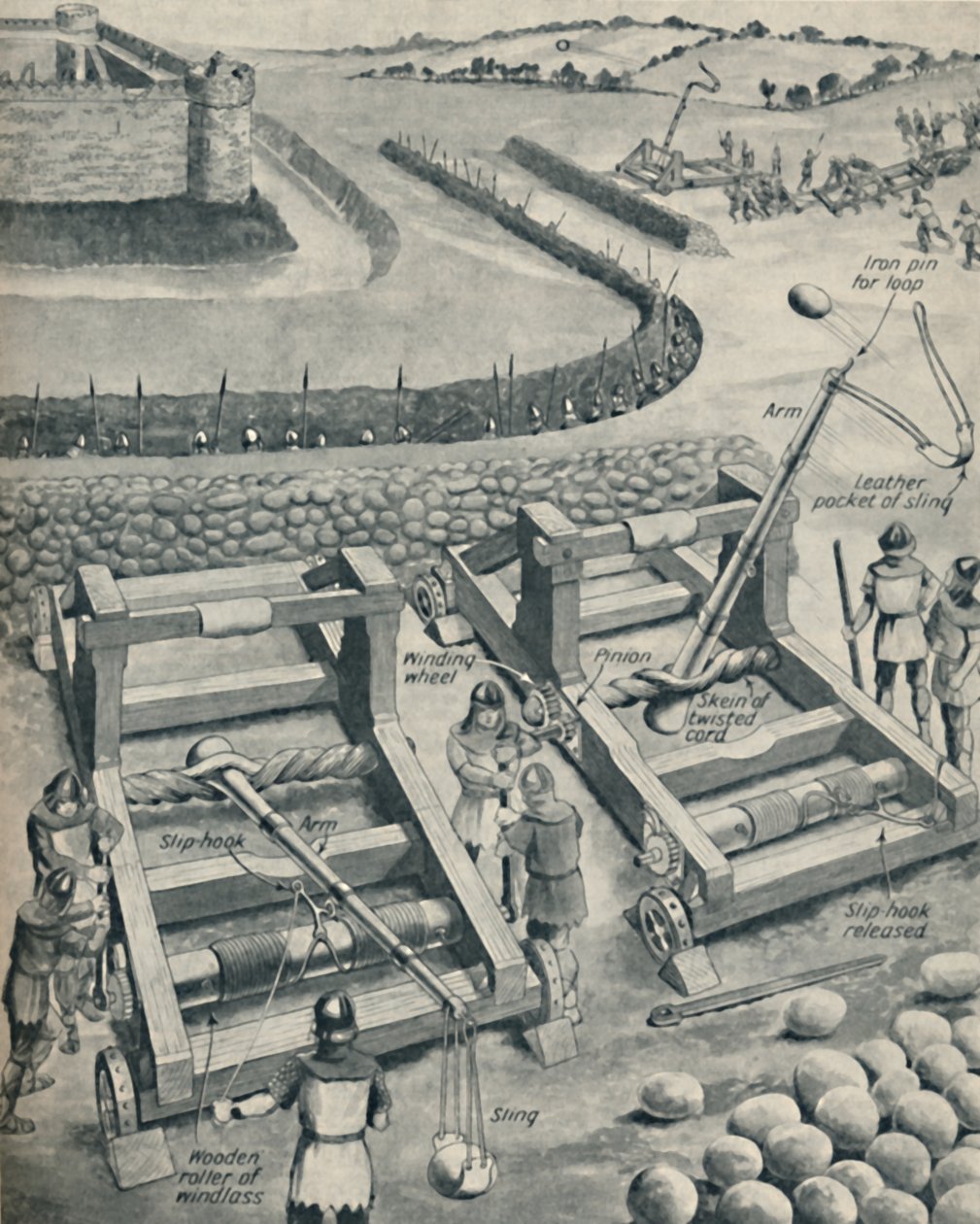 Bombardowanie fortu w Saxon Times, ok. 1934 r. autorstwa Unbekannt