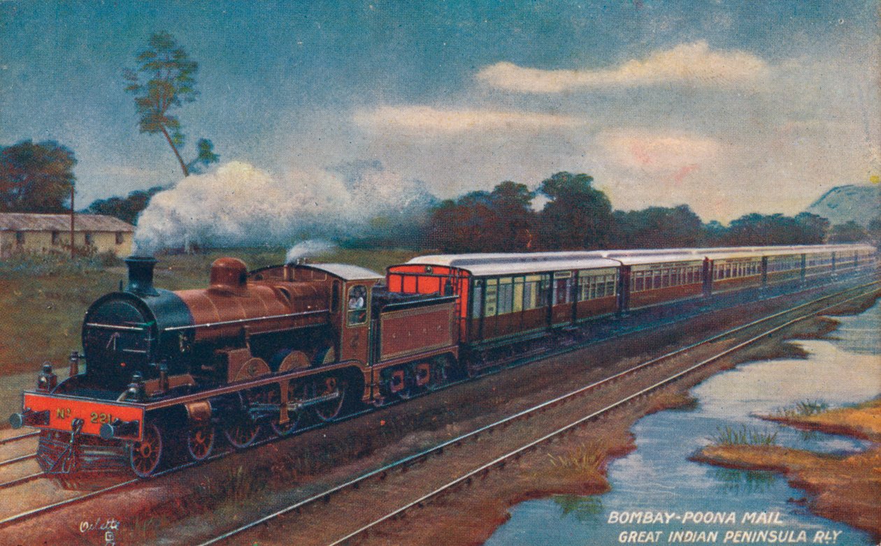 Bombay-Poona Mail, Great Indian Peninsula Railway, c1900 autorstwa Unbekannt