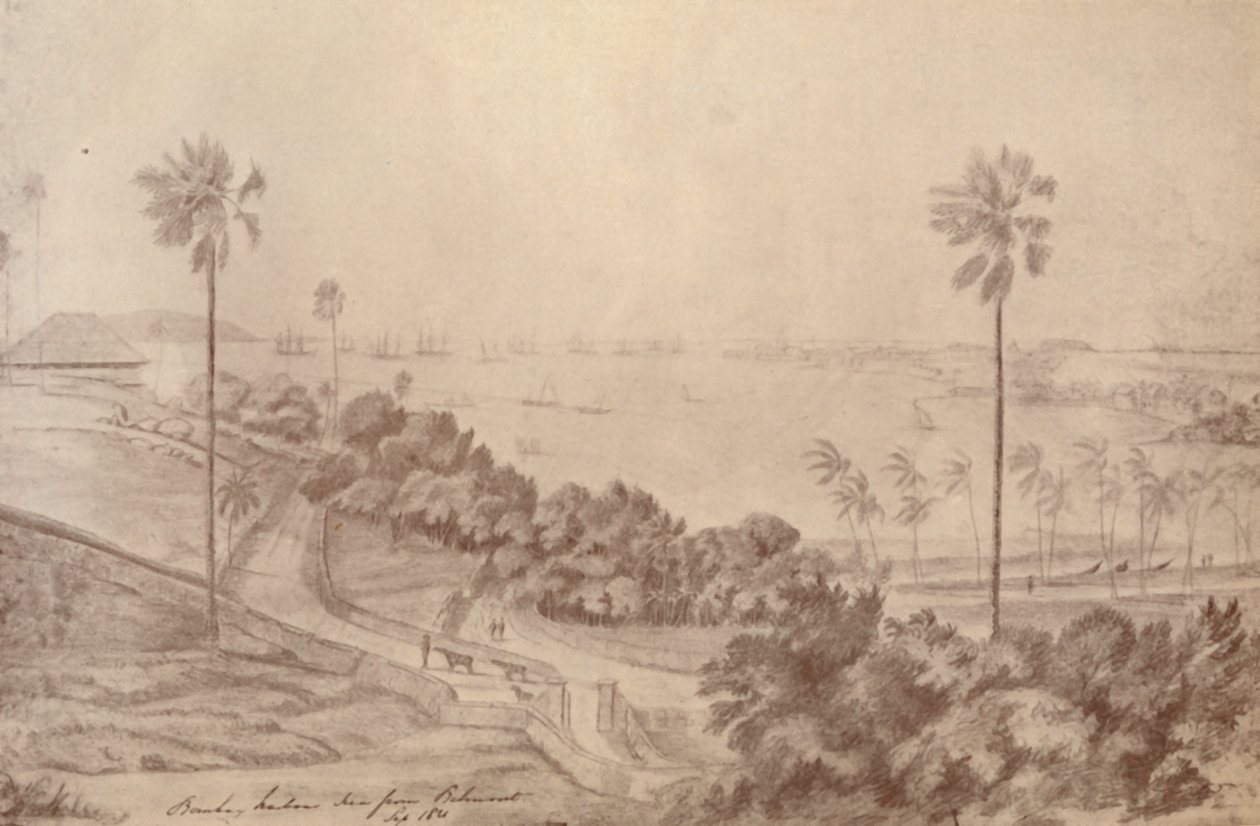 Bombay Harbor - widziany z Belmont, wrzesień 1821, 1936. autorstwa Unbekannt