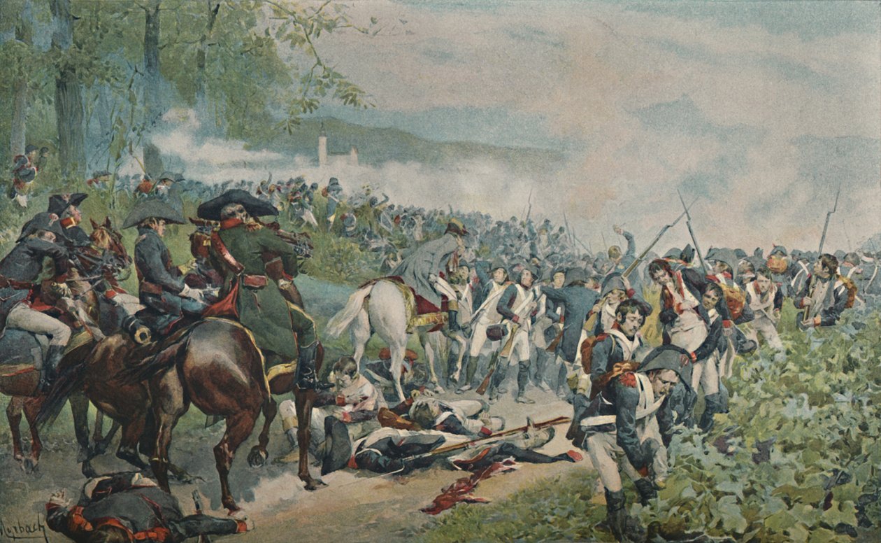 Bonaparte sprawdzający francuskie odosobnienie w Marengo, 1800, 1896 autorstwa Unbekannt