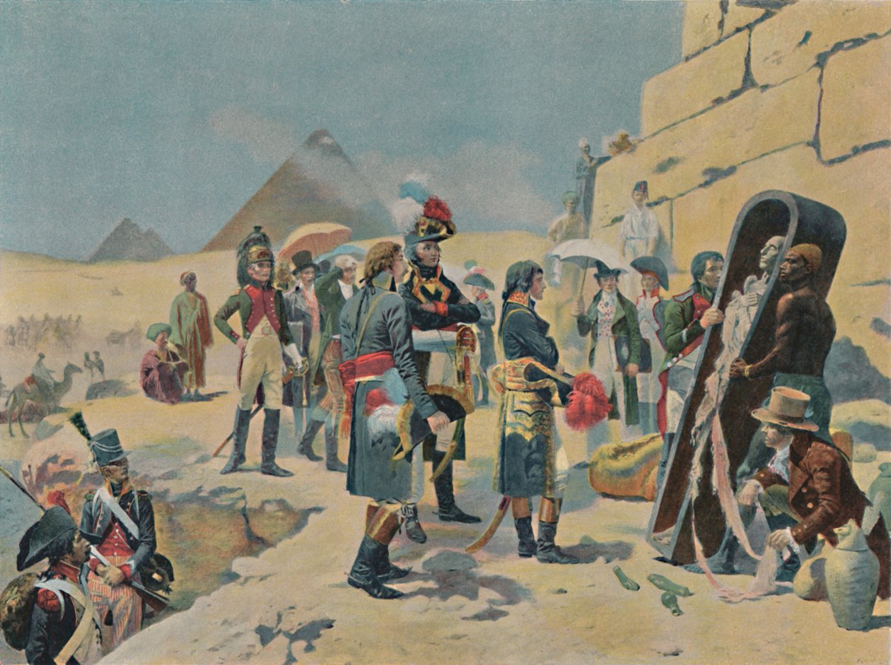 Bonaparte z sawantami w Egipcie, ok. 1801, 1896. autorstwa Unbekannt