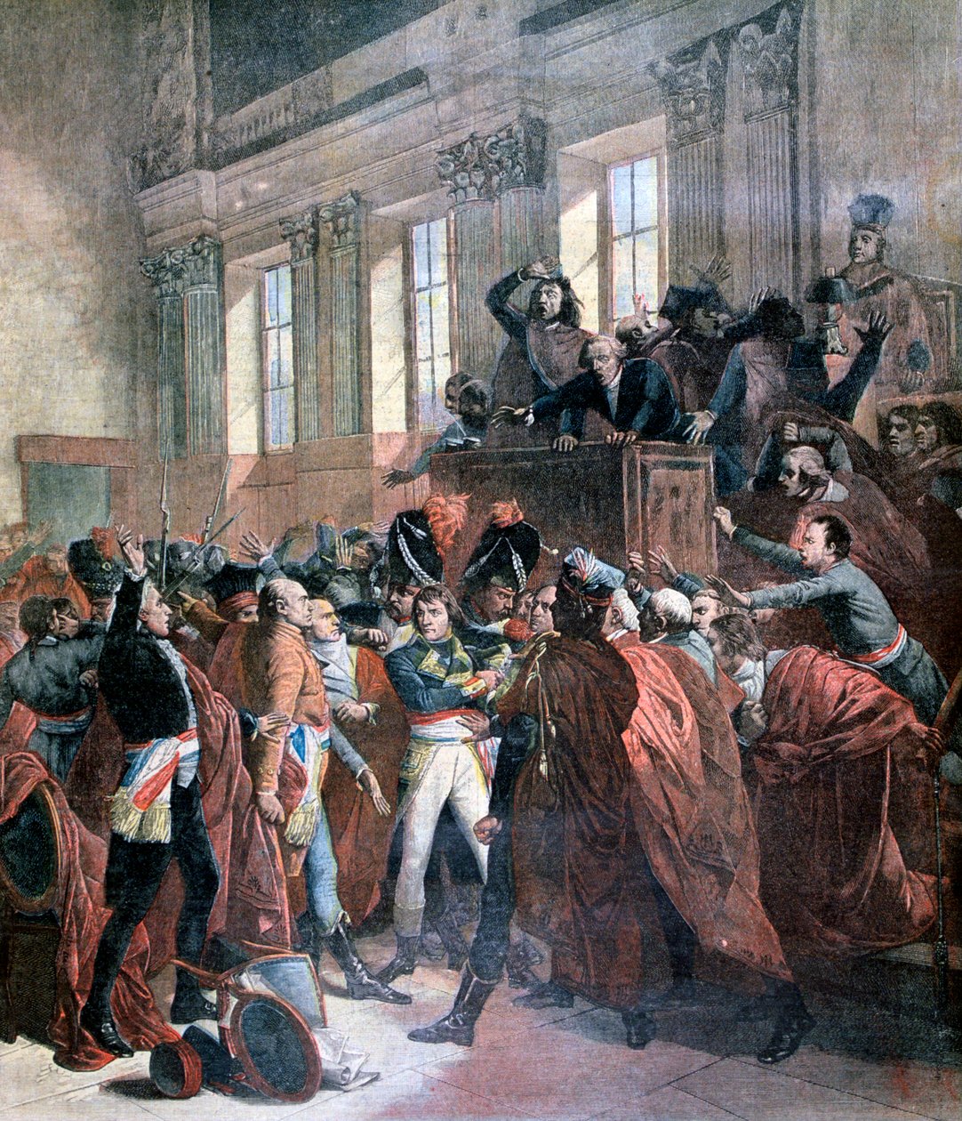 Bonaparte i Sobór Pięciuset w St Cloud, 10 listopada 1799, 1893 autorstwa Unbekannt