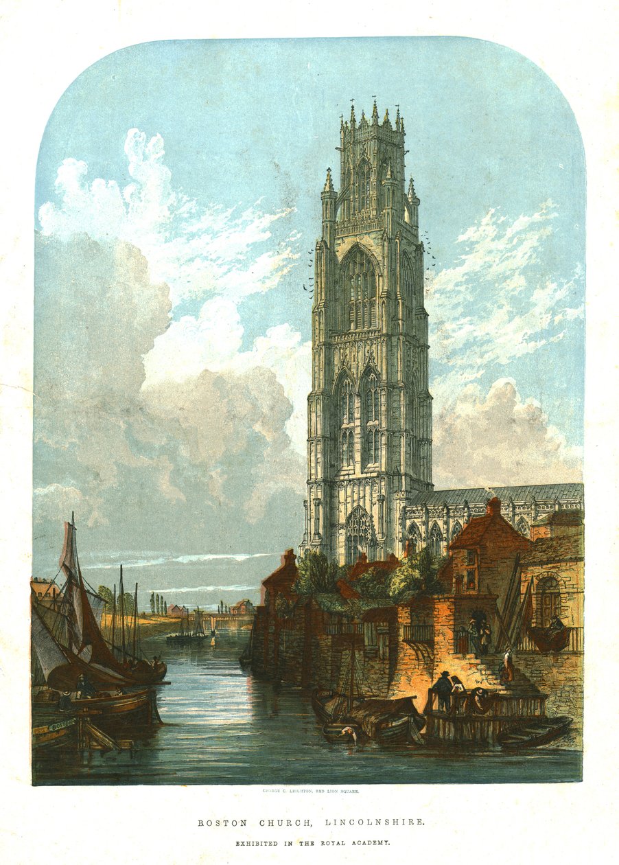 Kościół w Bostonie, Lincolnshire, 1856. autorstwa Unbekannt
