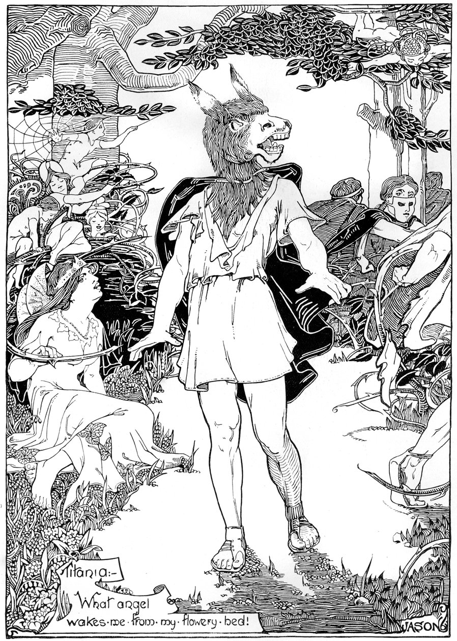 Dół sceny ze „Snu nocy letniej” Williama Szekspira, 1898 autorstwa Unbekannt