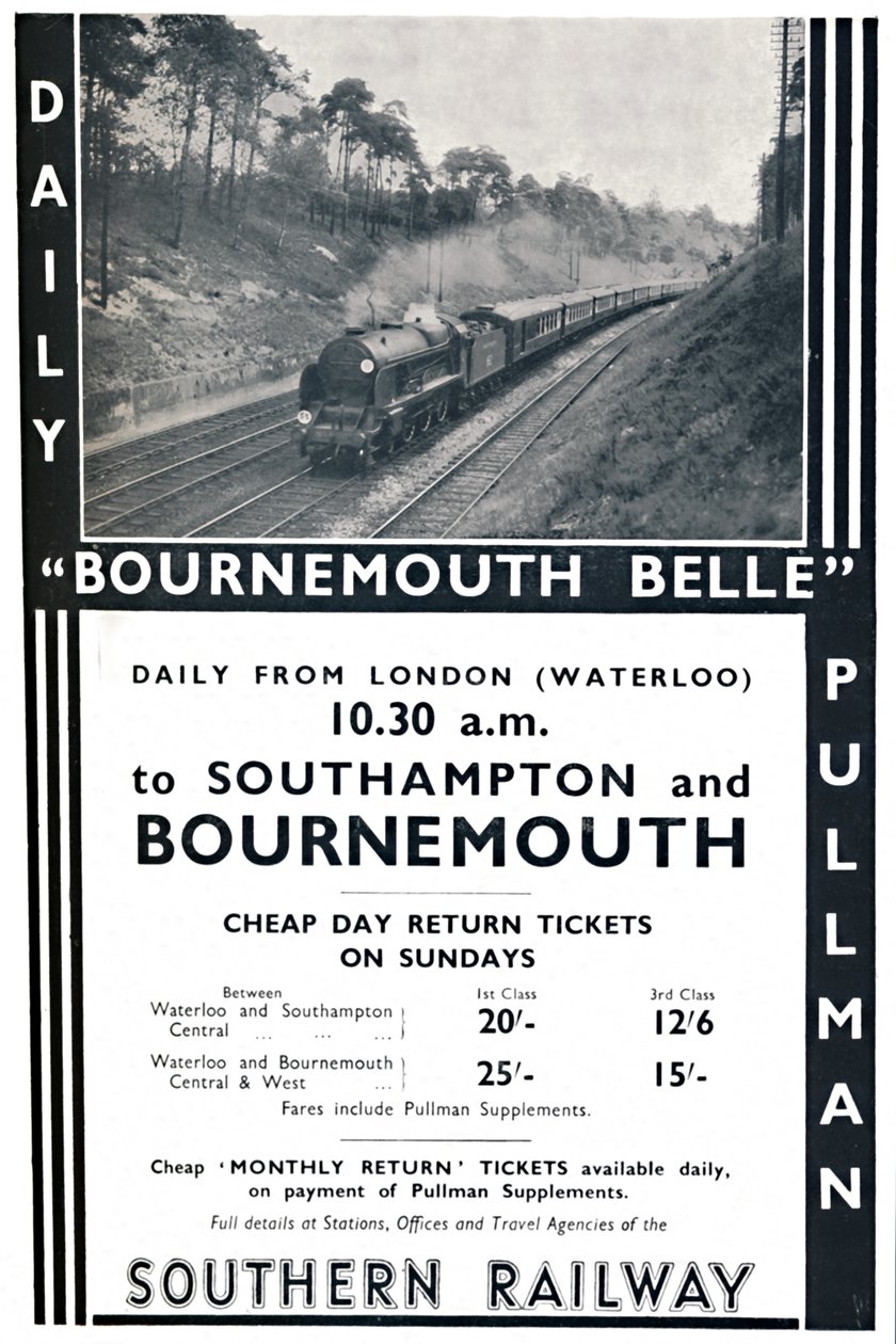 Bournemouth Belle – kolej południowa, 1936 autorstwa Unbekannt