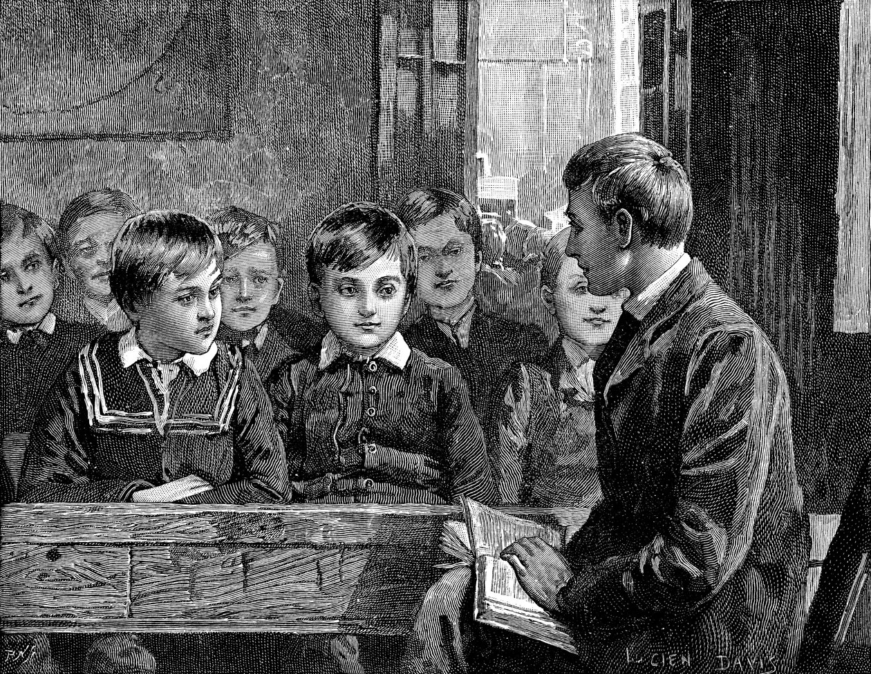 Klasa chłopców w amerykańskiej szkółce niedzielnej, 1890 autorstwa Unbekannt