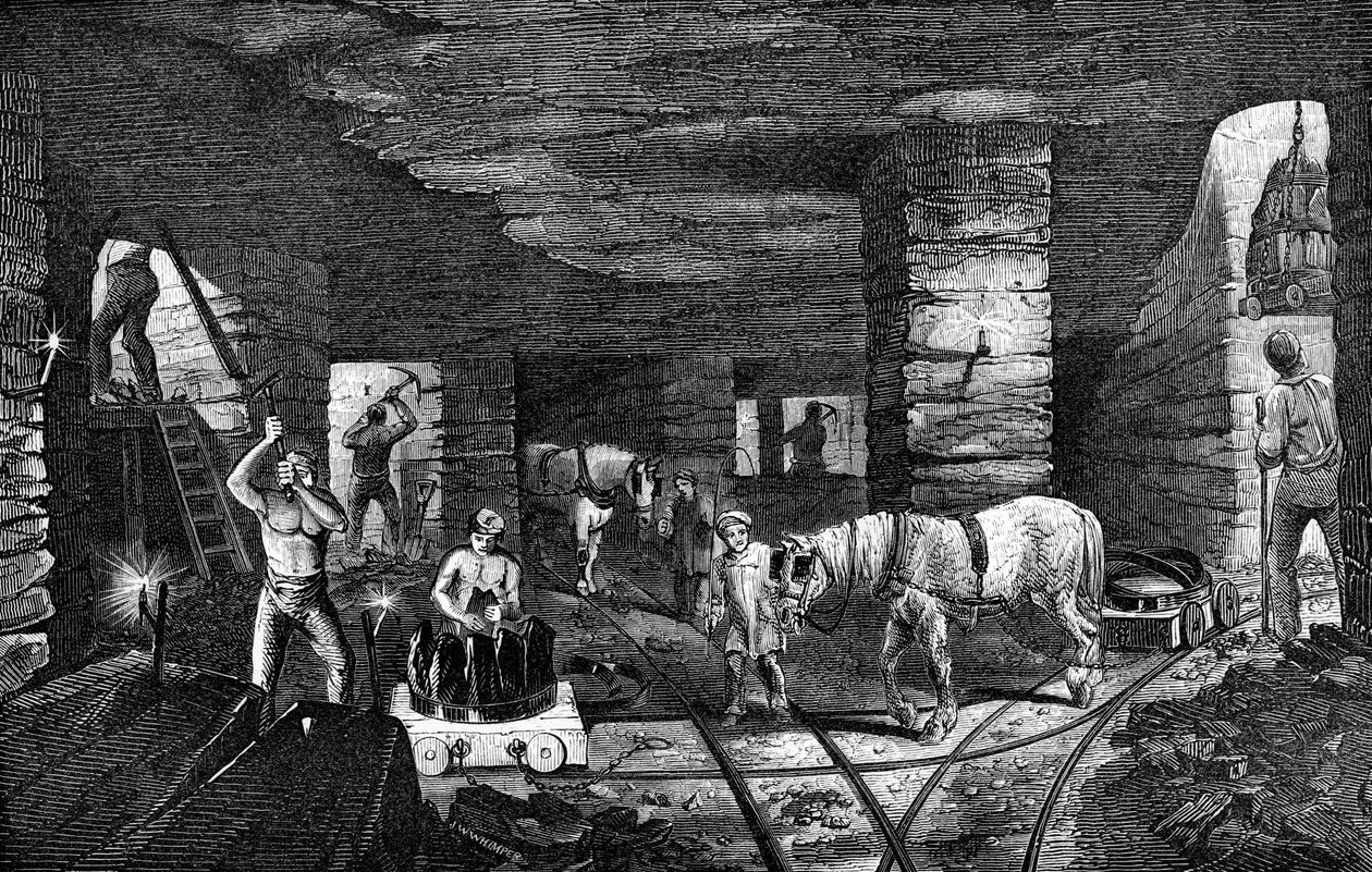 Kopalnia węgla Bradley, niedaleko Bilston, 1886 autorstwa Unbekannt